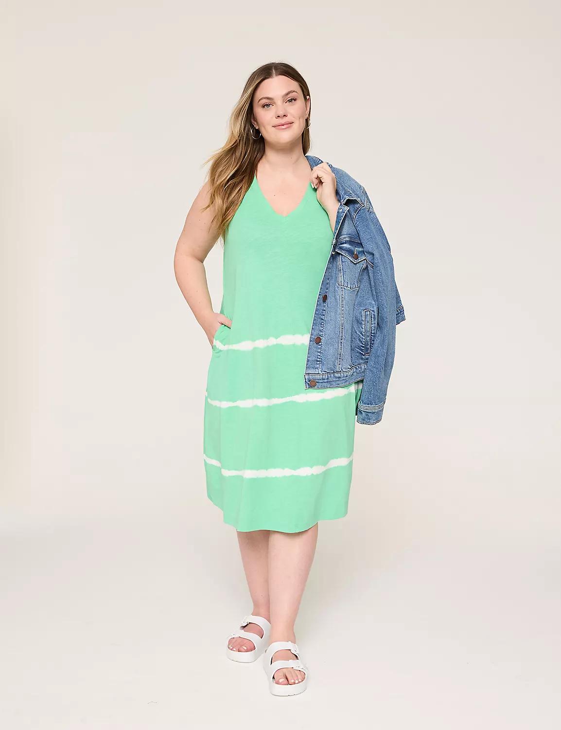 Swing V-Neck Tank Dress Product Image