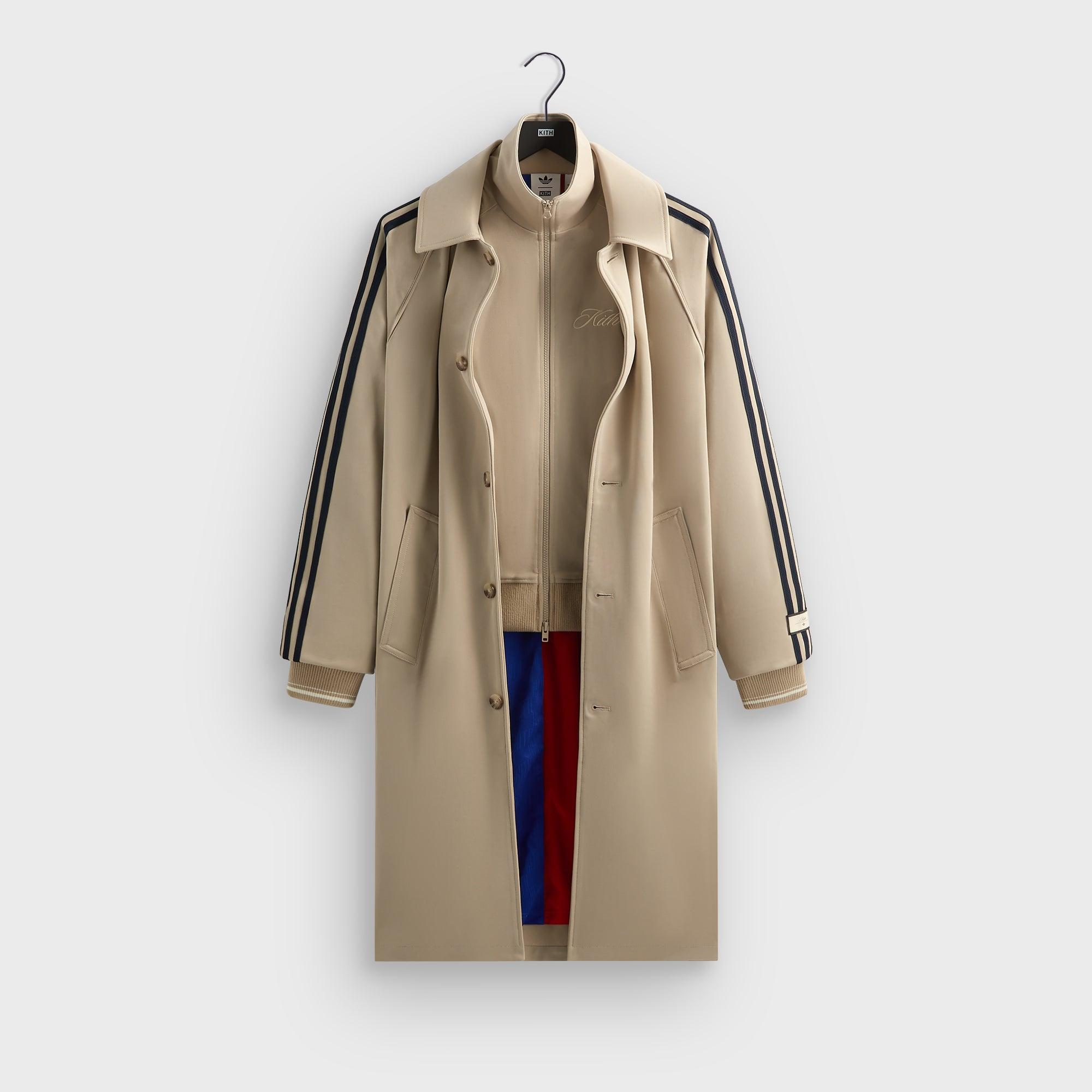 Kith for adidas Football Hybrid Trench Coat - Beige Male Product Image