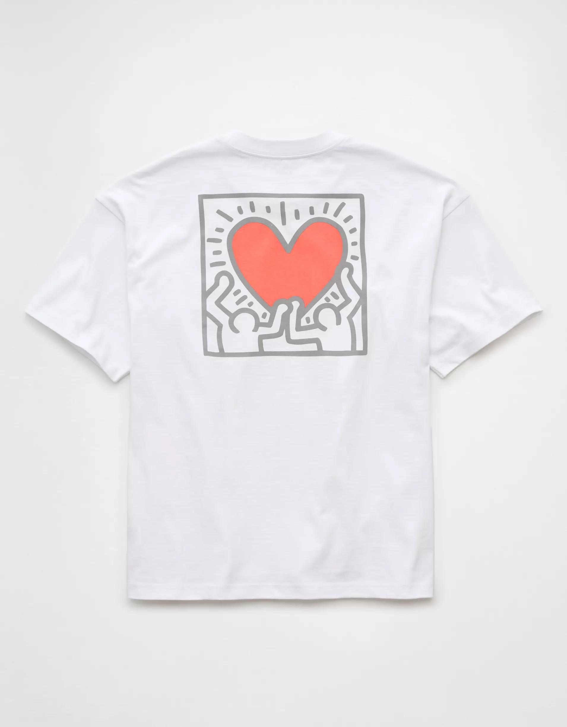 AE Boxy Keith Haring Graphic T-Shirt Product Image
