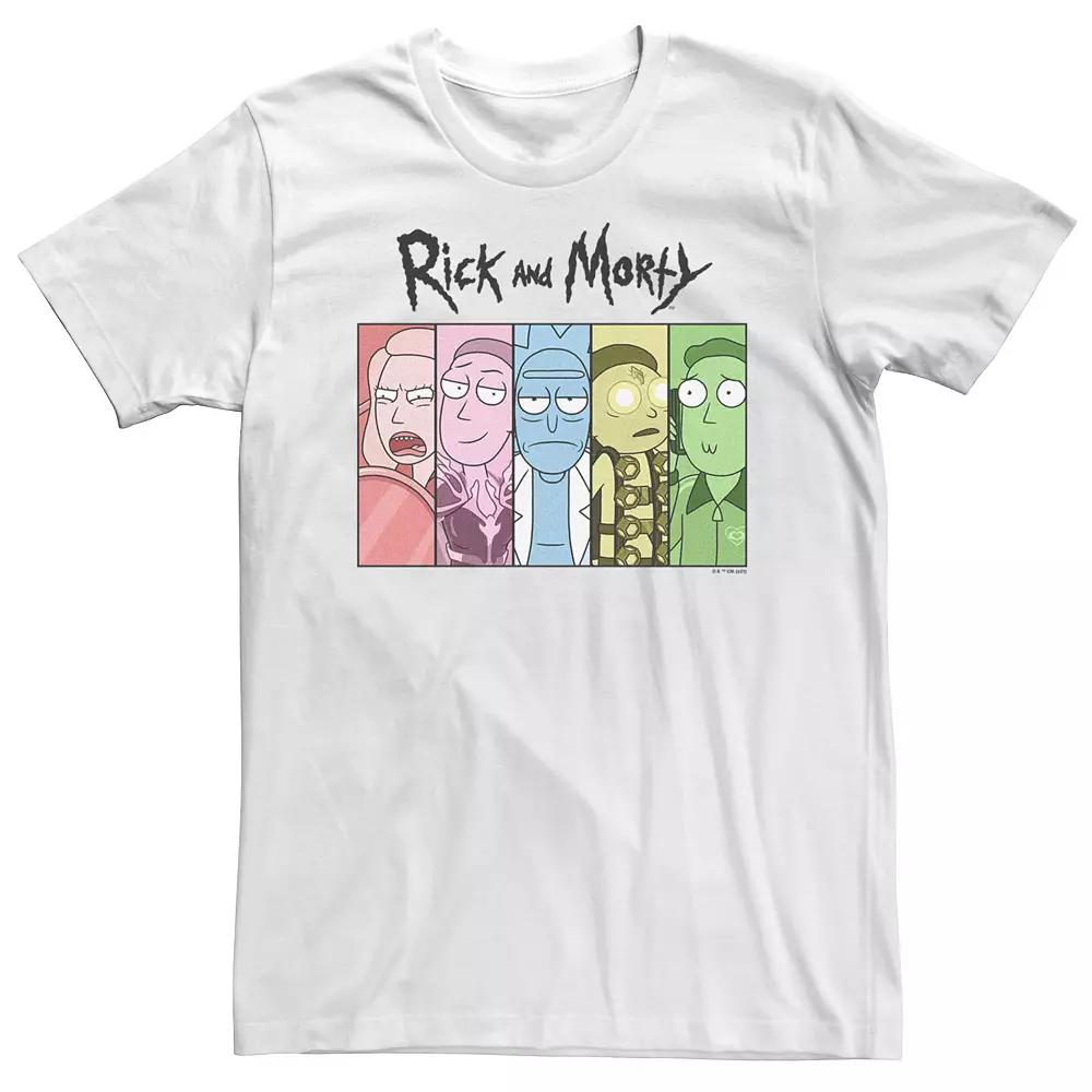 Big & Tall Rick & Morty Scifi Family Boxed Portrait Tee, Men's, Size: 4XL, White Product Image