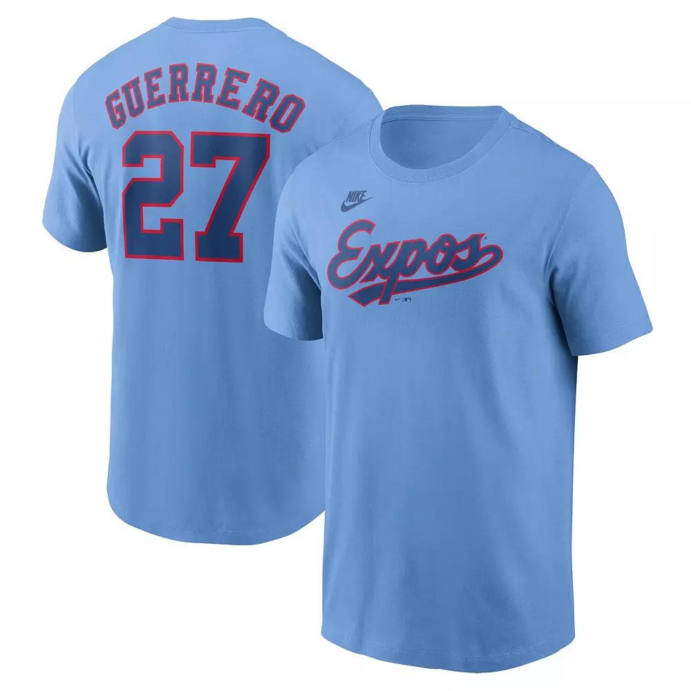 Men's Nike Vladimir Guerrero Powder Blue Montreal Expos Cooperstown Collection Fuse Name & Number T-Shirt,  Product Image