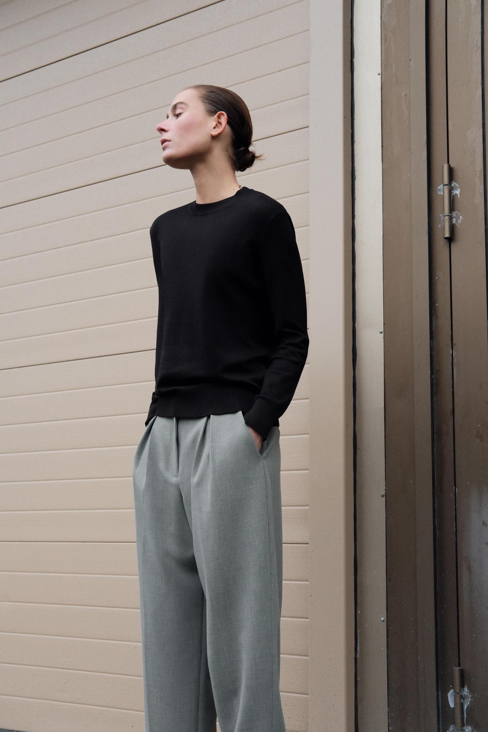 PLEATED CHINO PANTS Product Image