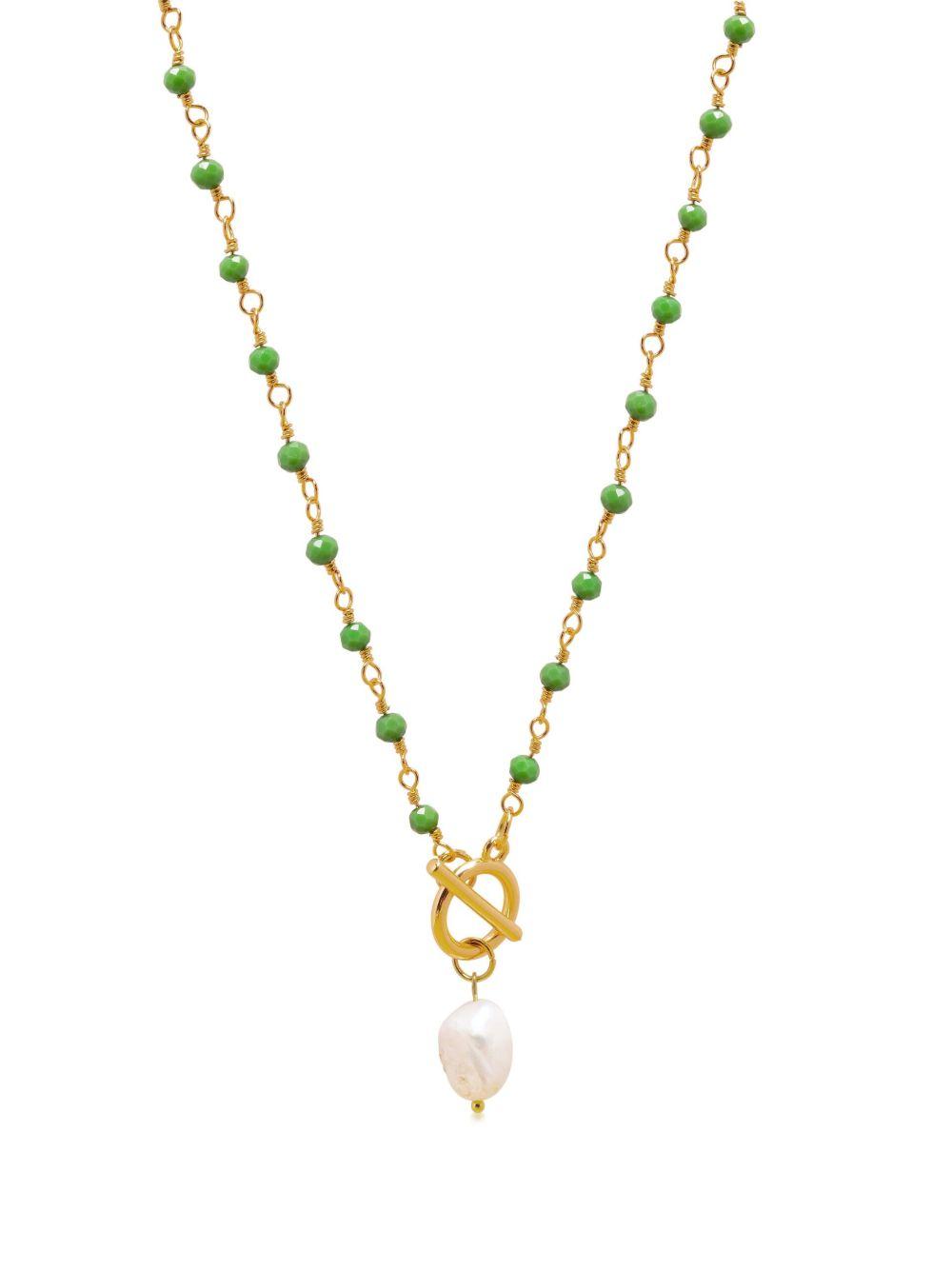 pearl-pendant wrap necklace Product Image