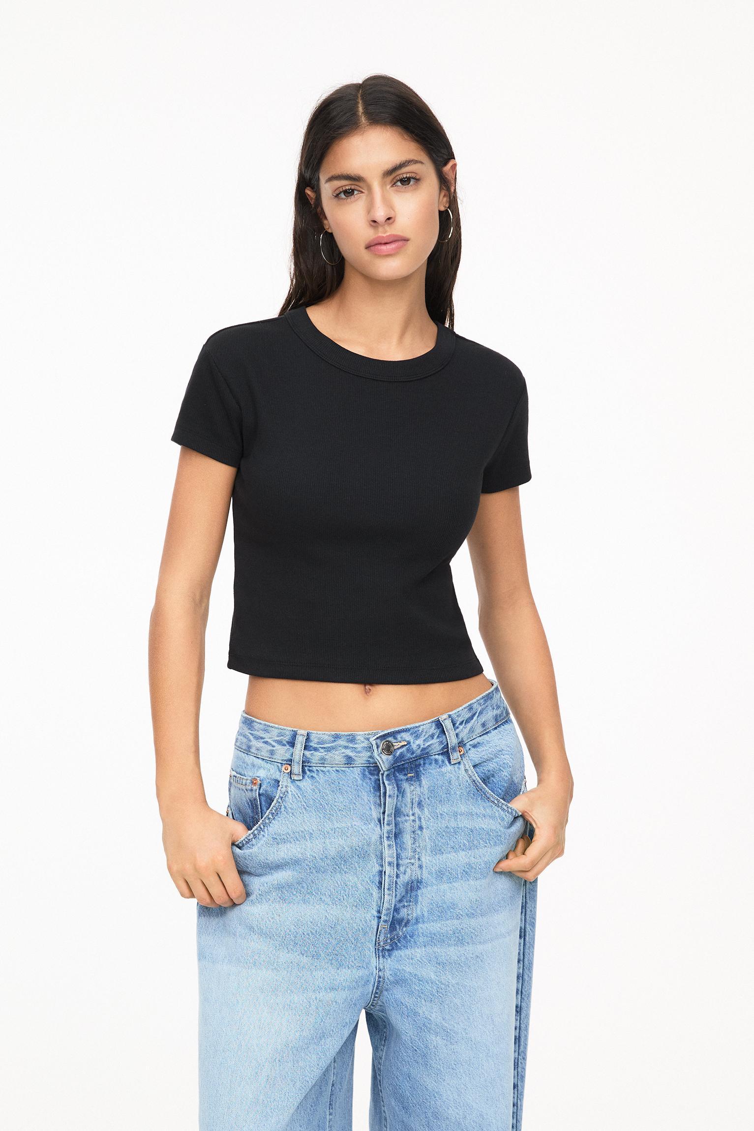 Ribbed cropped T-shirt Product Image