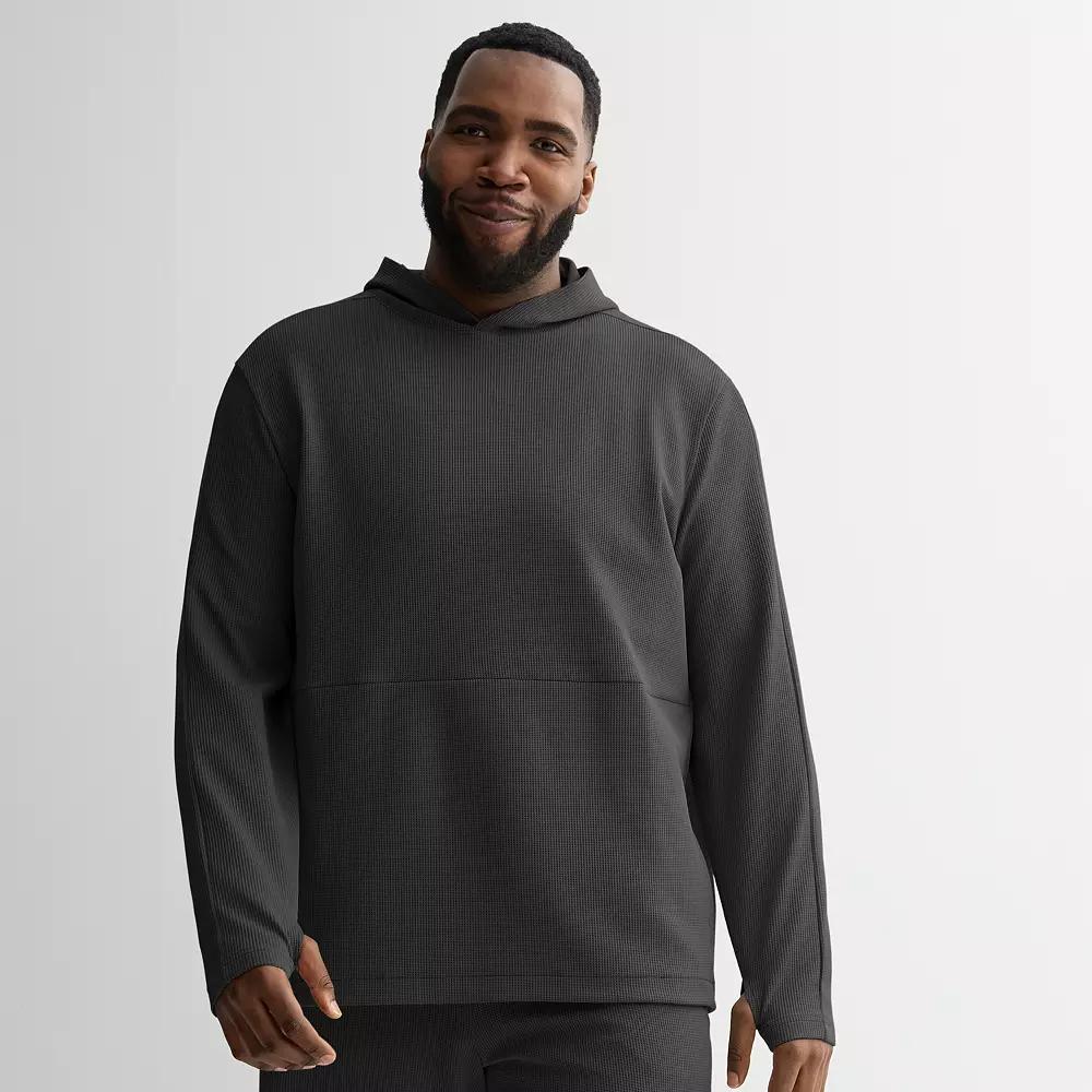 Big & Tall Tek Gear® Waffle Hoodie, Men's, Size: 3XB, Mineral Black Product Image