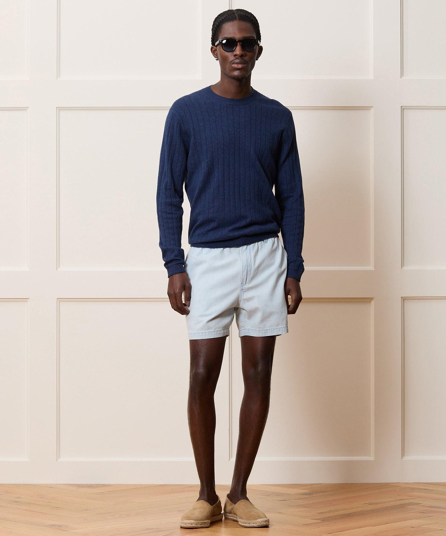 Lightweight Linen-Cotton Crewneck Sweater Product Image