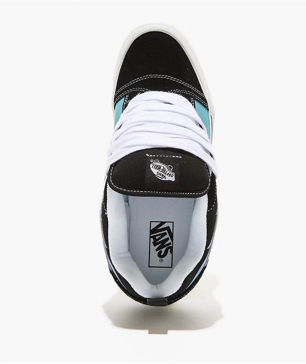 Vans Knu Skool Flame Black & Blue Skate Shoes Product Image