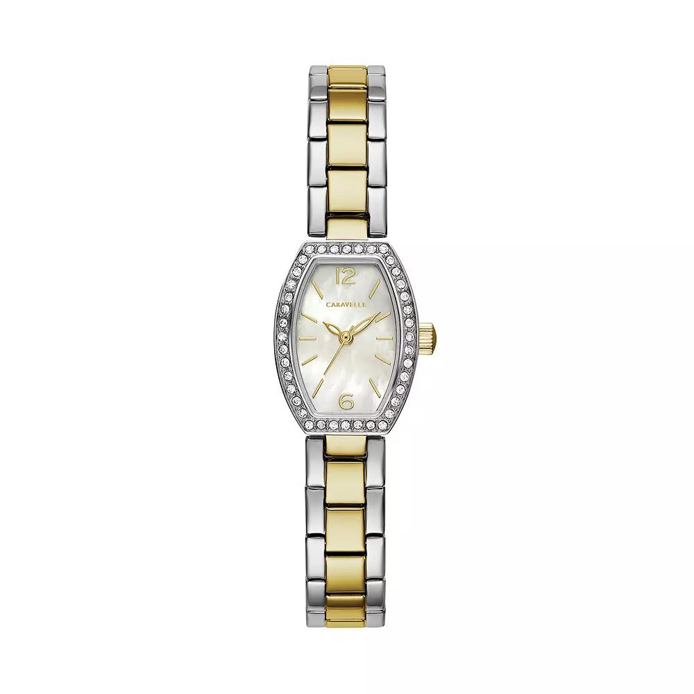 Caravelle by Bulova Womens Crystal Two Tone Stainless Steel Watch - 45L168 Product Image