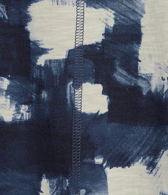 Westbound Painterly Streaks Short Sleeve Crew Neck Top Product Image