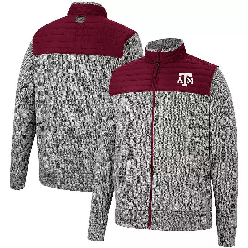 Men's Colosseum Charcoal/Royal Florida Gators Putter Herringbone Full-Zip Jacket,  Product Image