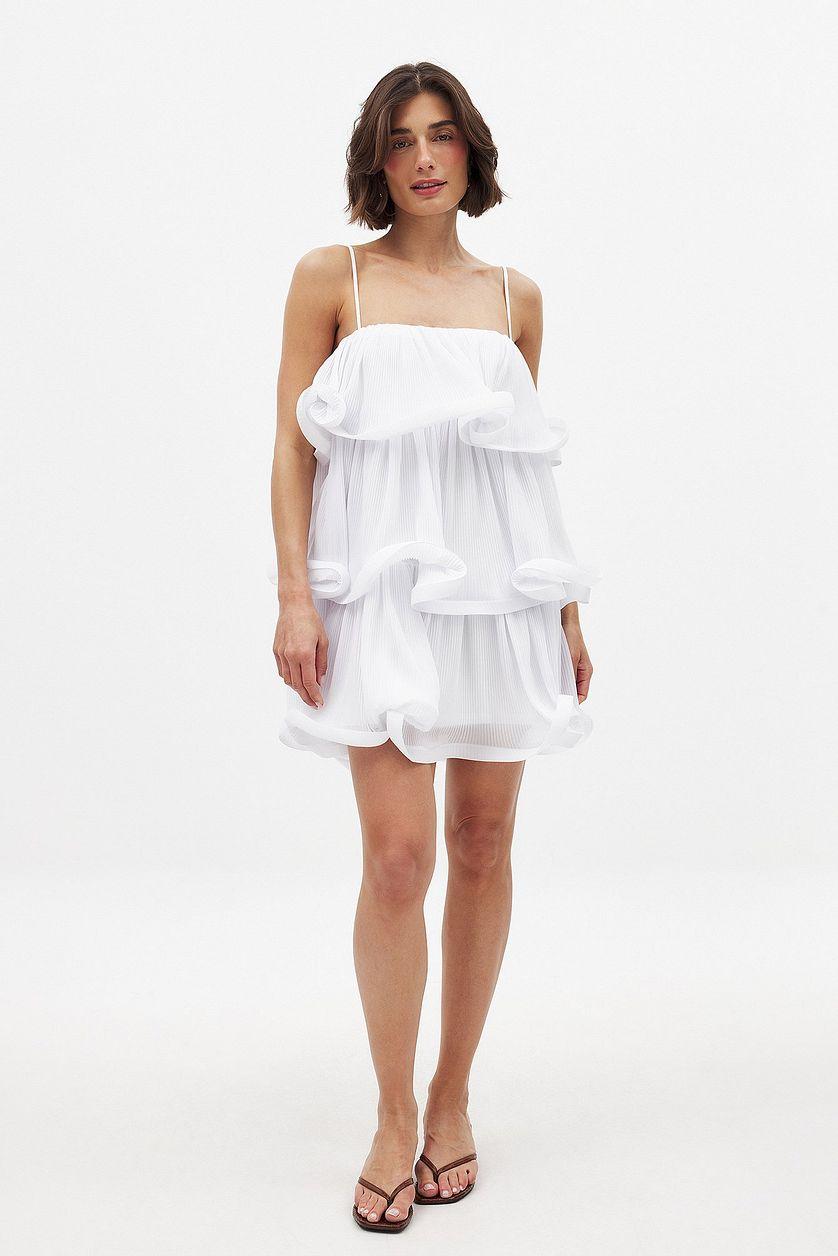 Printed Flounce Mini Dress Product Image