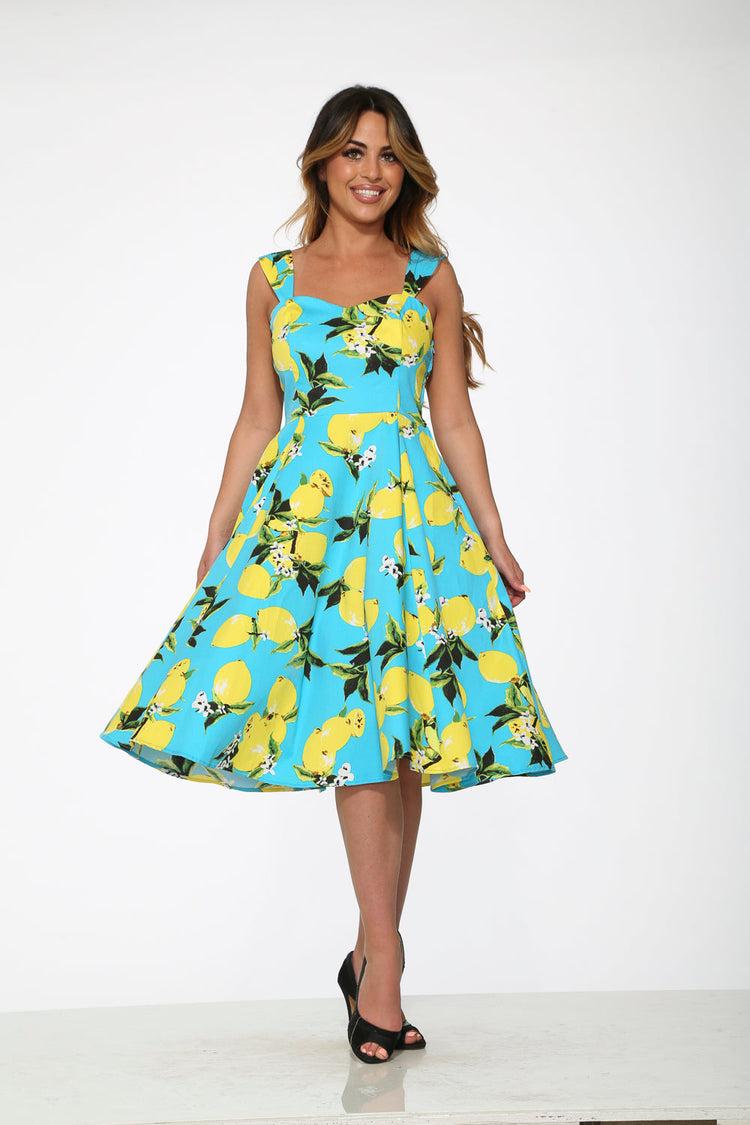 Lemon Print Swing Dress Product Image