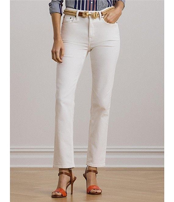 Lauren Ralph Lauren High-Rise Straight Leg Five Pocket Ankle Jeans Product Image