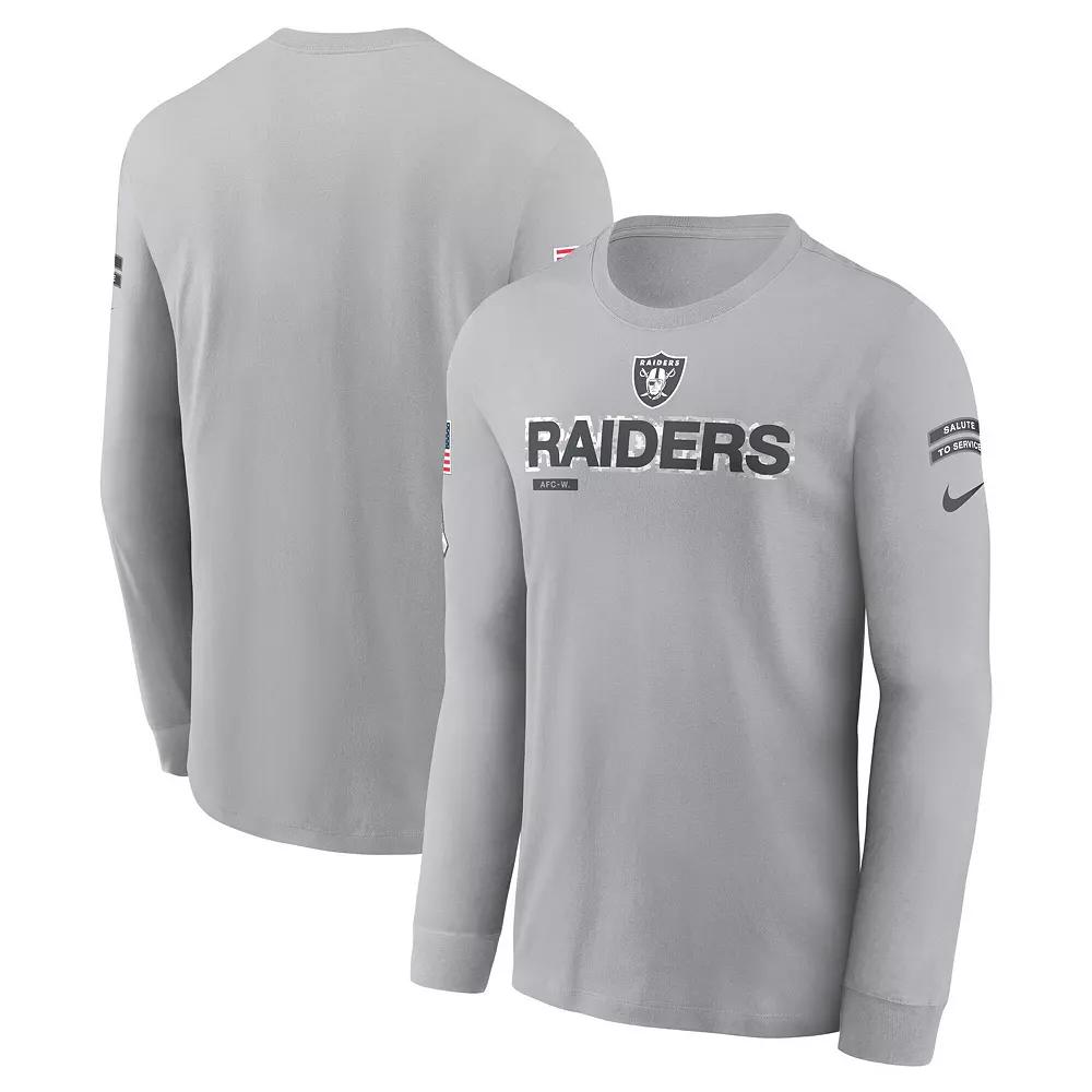 Men's Nike Gray New York Jets 2024 Salute To Service Long Sleeve T-Shirt,  Product Image