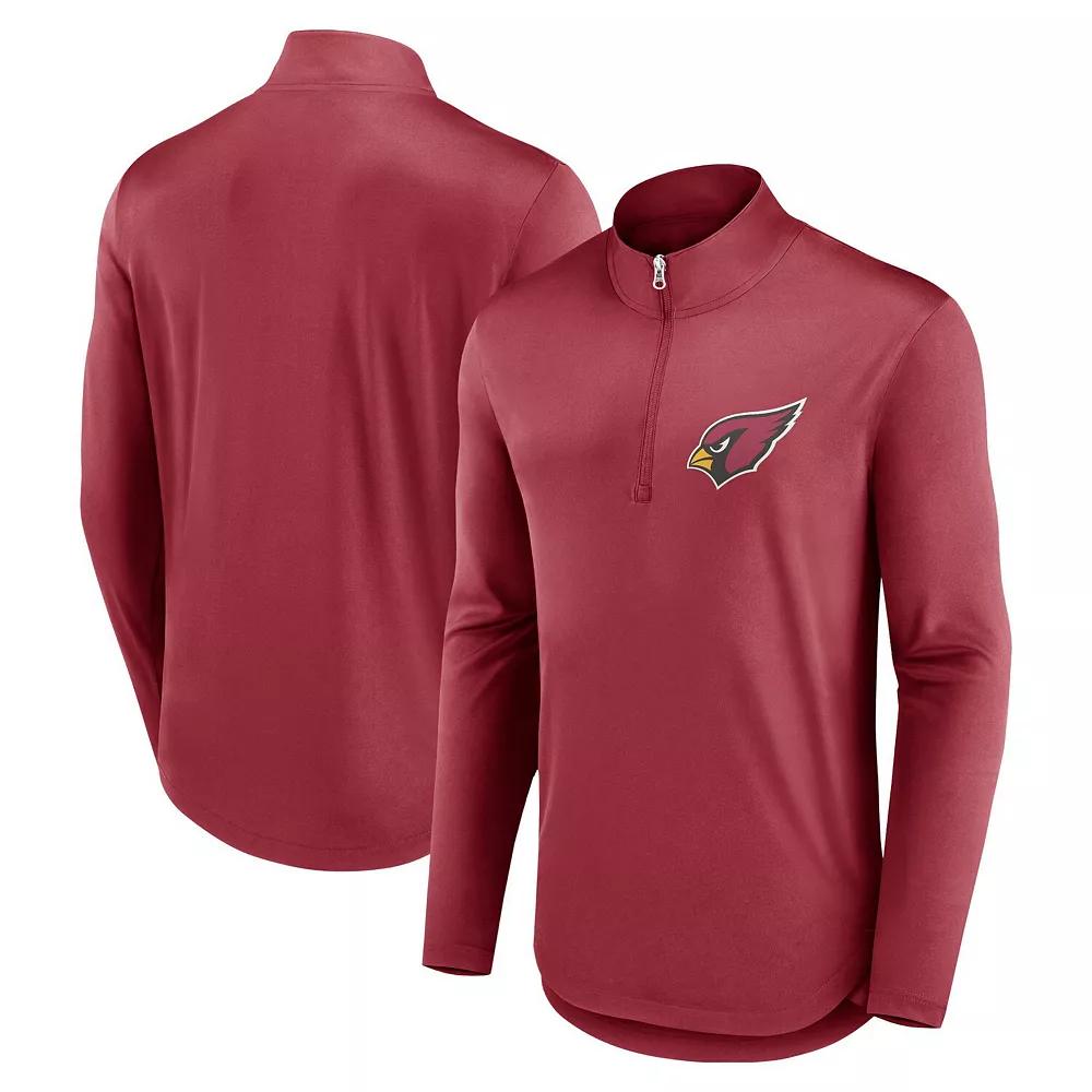 Men's Fanatics Branded Cardinal Arizona Cardinals Quarterback Quarter-Zip Top,  Product Image