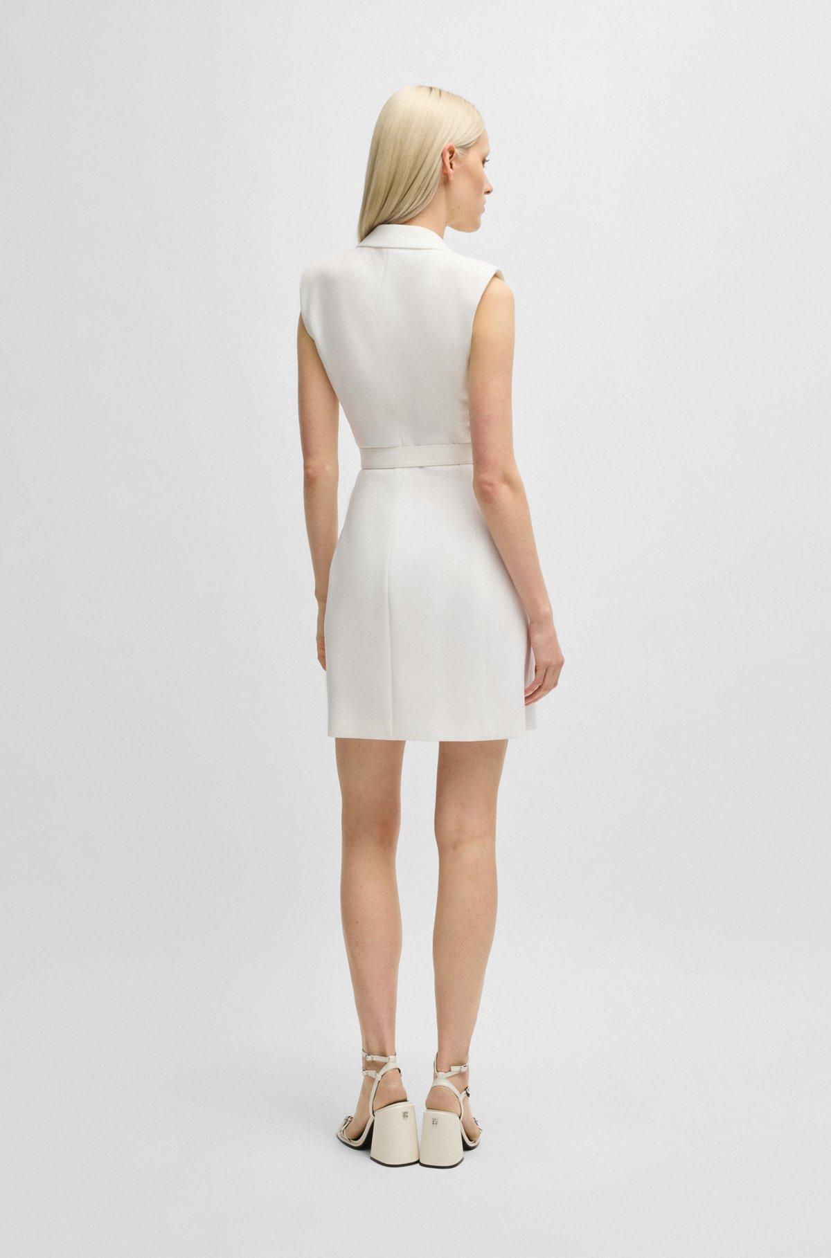 Blazer-style dress with buckled belt Product Image