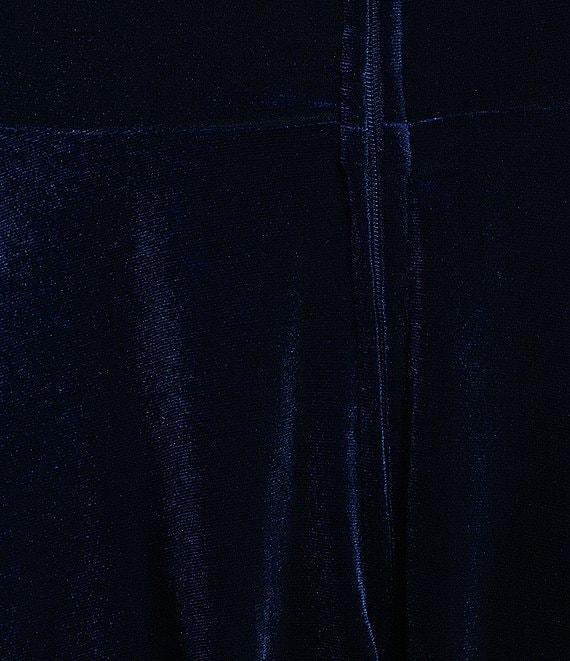 B. Darlin Plus Size Velvet Bustier Bodice Skater Dress Product Image