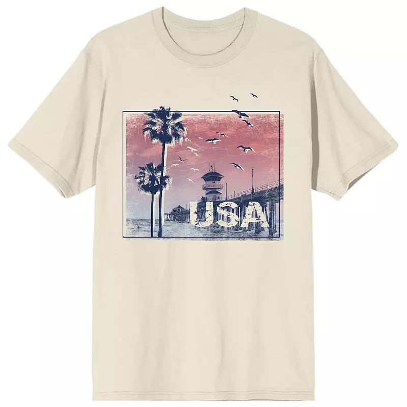 Men's Americana USA Beach Graphic Graphic Tee,  Product Image