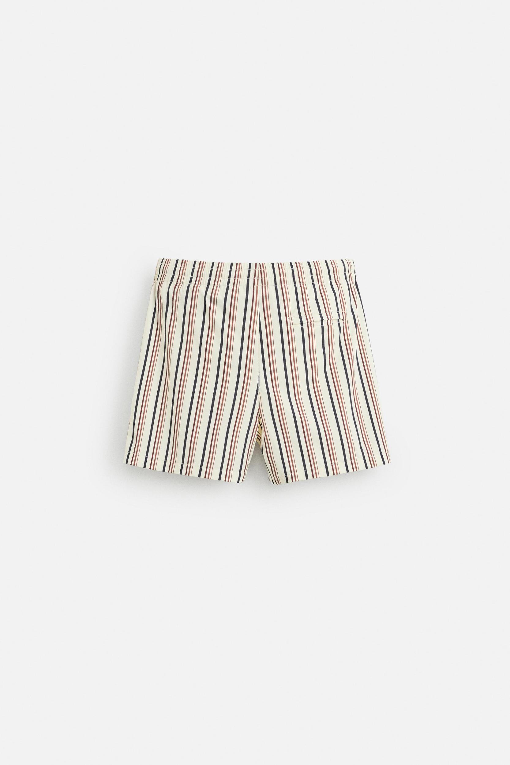 STRIPED MID-LENGTH SWIMSUIT Product Image