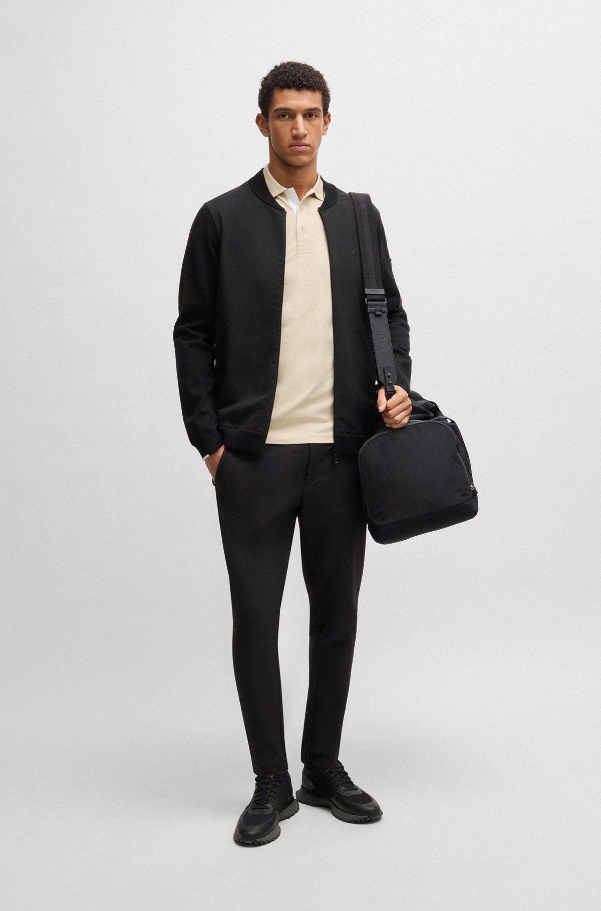 Polo shirt with contrast logos Product Image