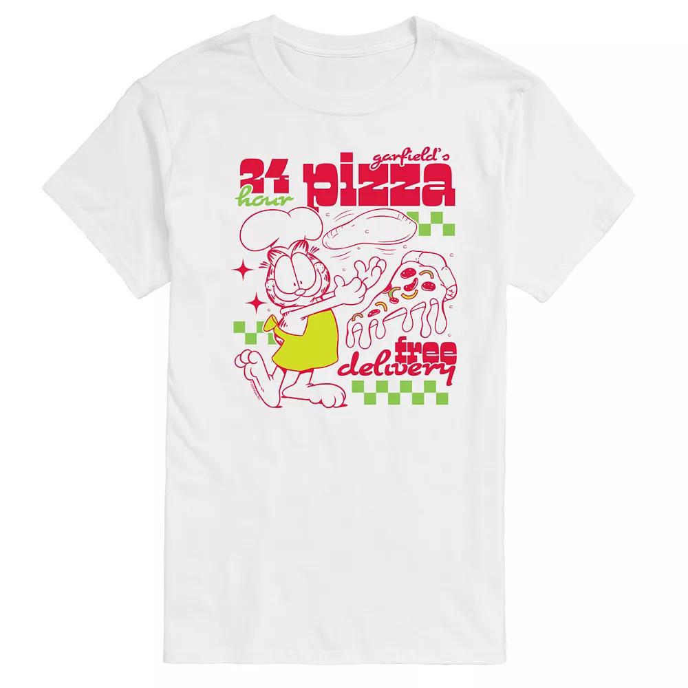 Big & Tall Garfield Pizzeria Graphic Tee, Men's,  Product Image