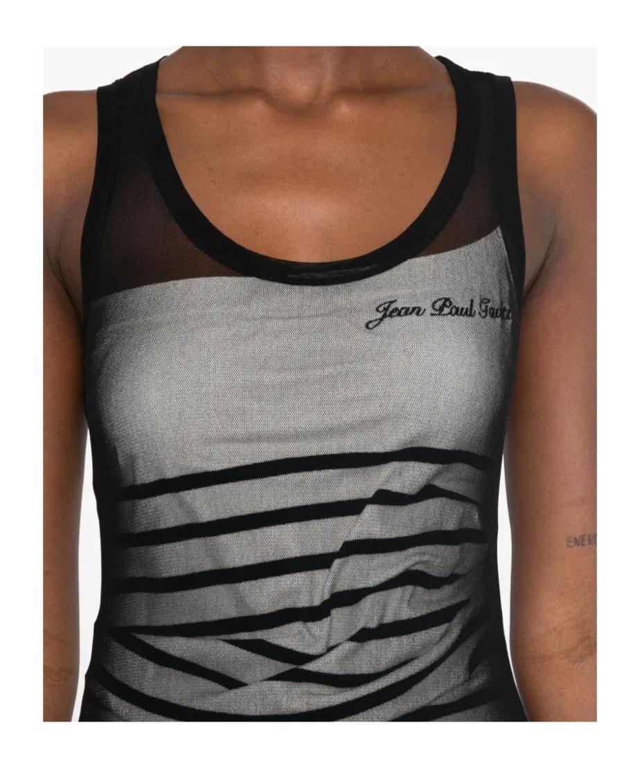 Black & Navy 'The Bi-Material Marinière' Maxi Dress Product Image