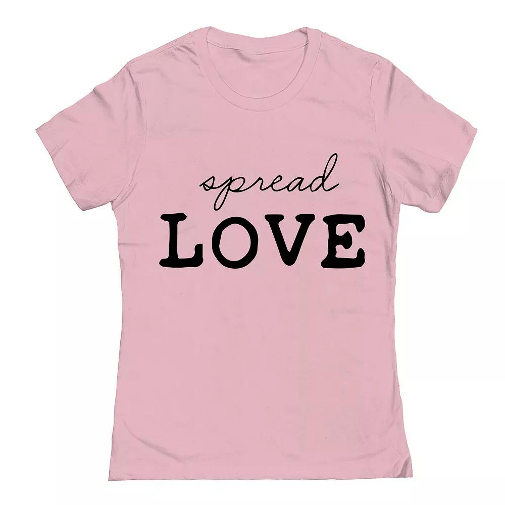 Junior's Grayson Threads The Label Spread Love Valentine's Day Graphic Tee, Women's,  Product Image