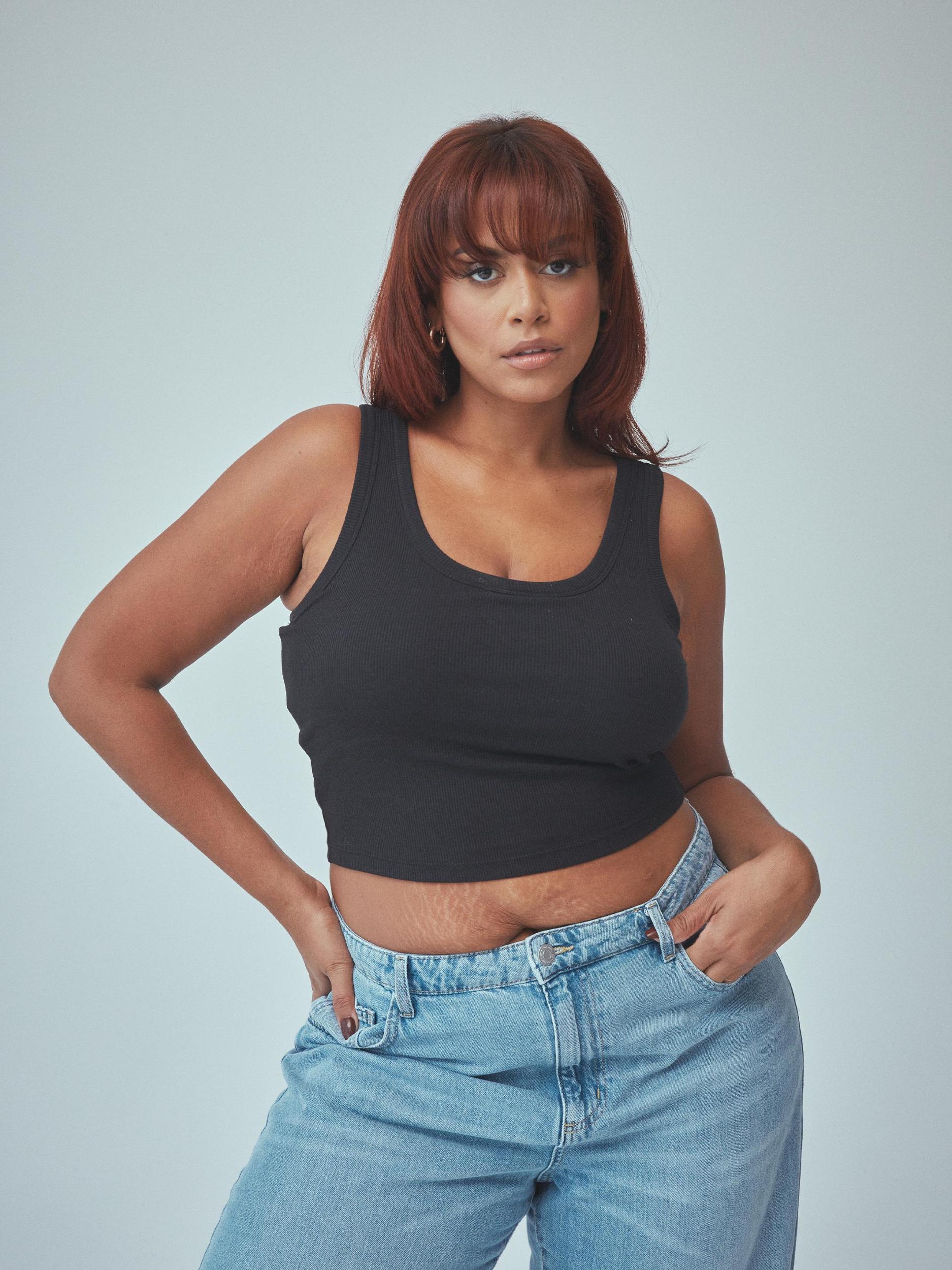 Bamboo Scoop Neck Brami Tank (Crop) Product Image