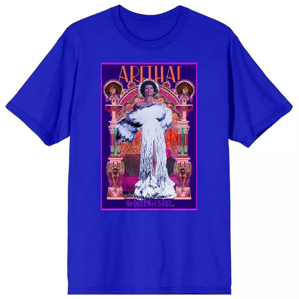Men's Aretha Franklin Queen Of Graphic Tee, Size: XXL, Blue Product Image