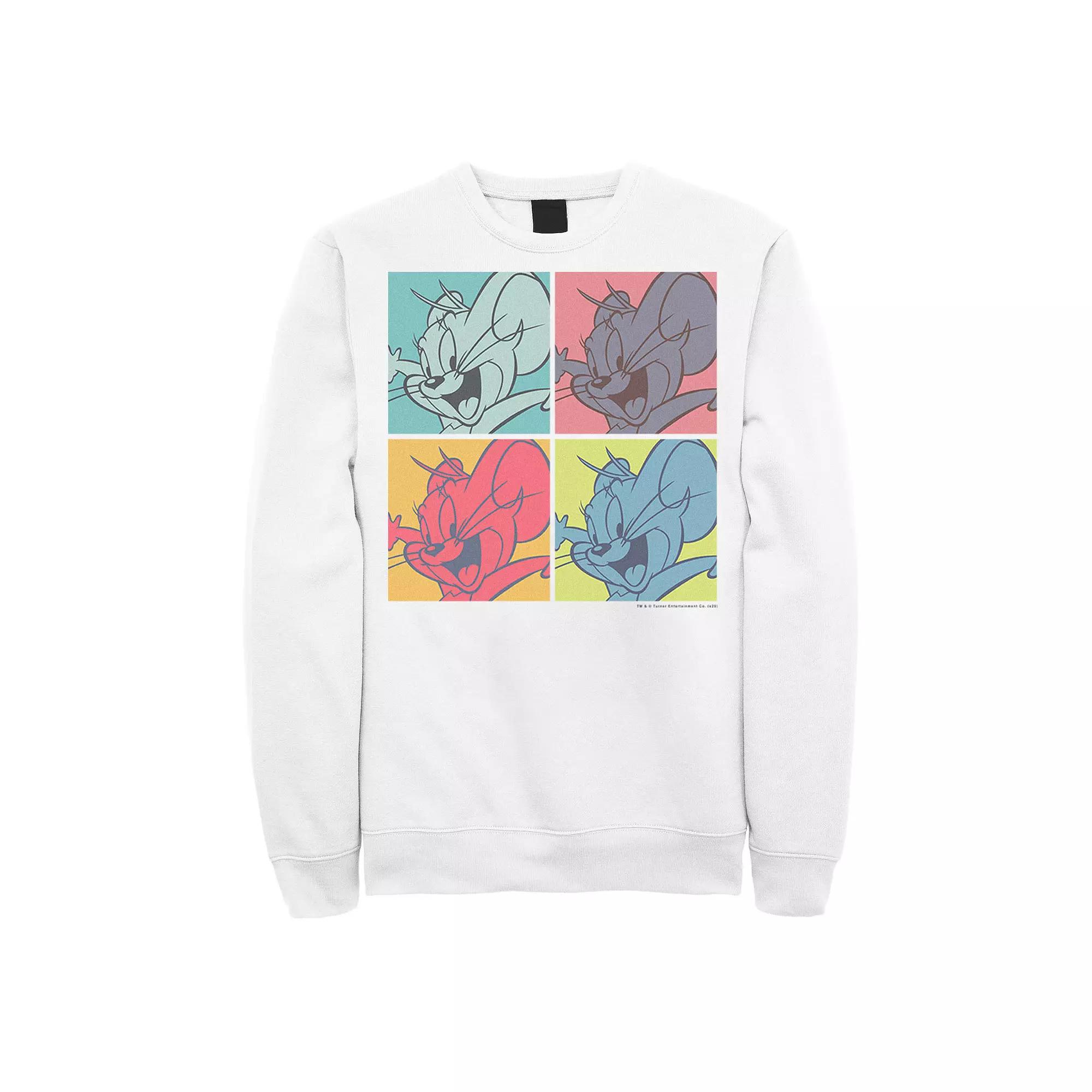 Mens Tom And Jerry Pop Art Box Up Sweatshirt, Men's,  Product Image