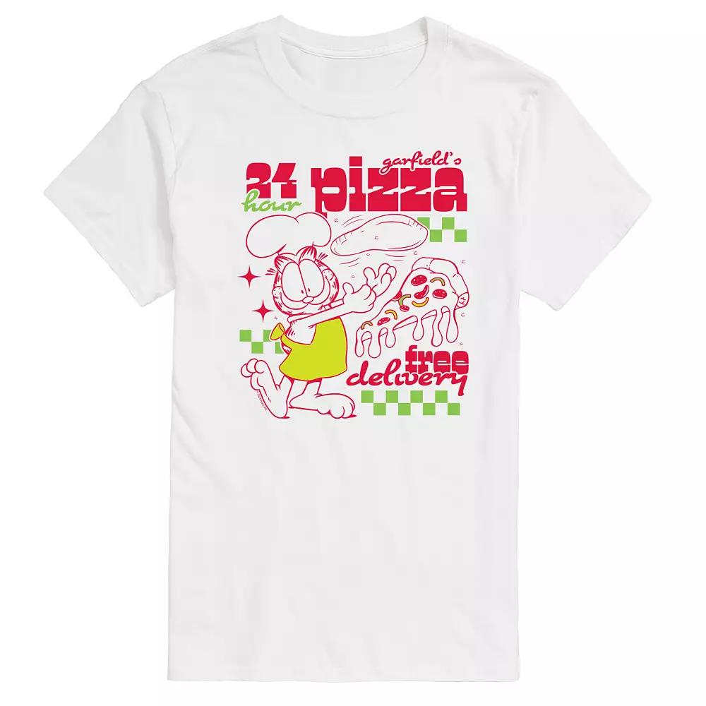 Big & Tall Garfield Pizzeria Graphic Tee, Men's,  Product Image