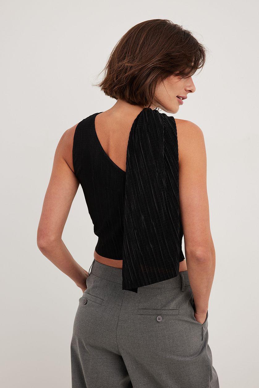 Pleated One Shoulder Top Product Image