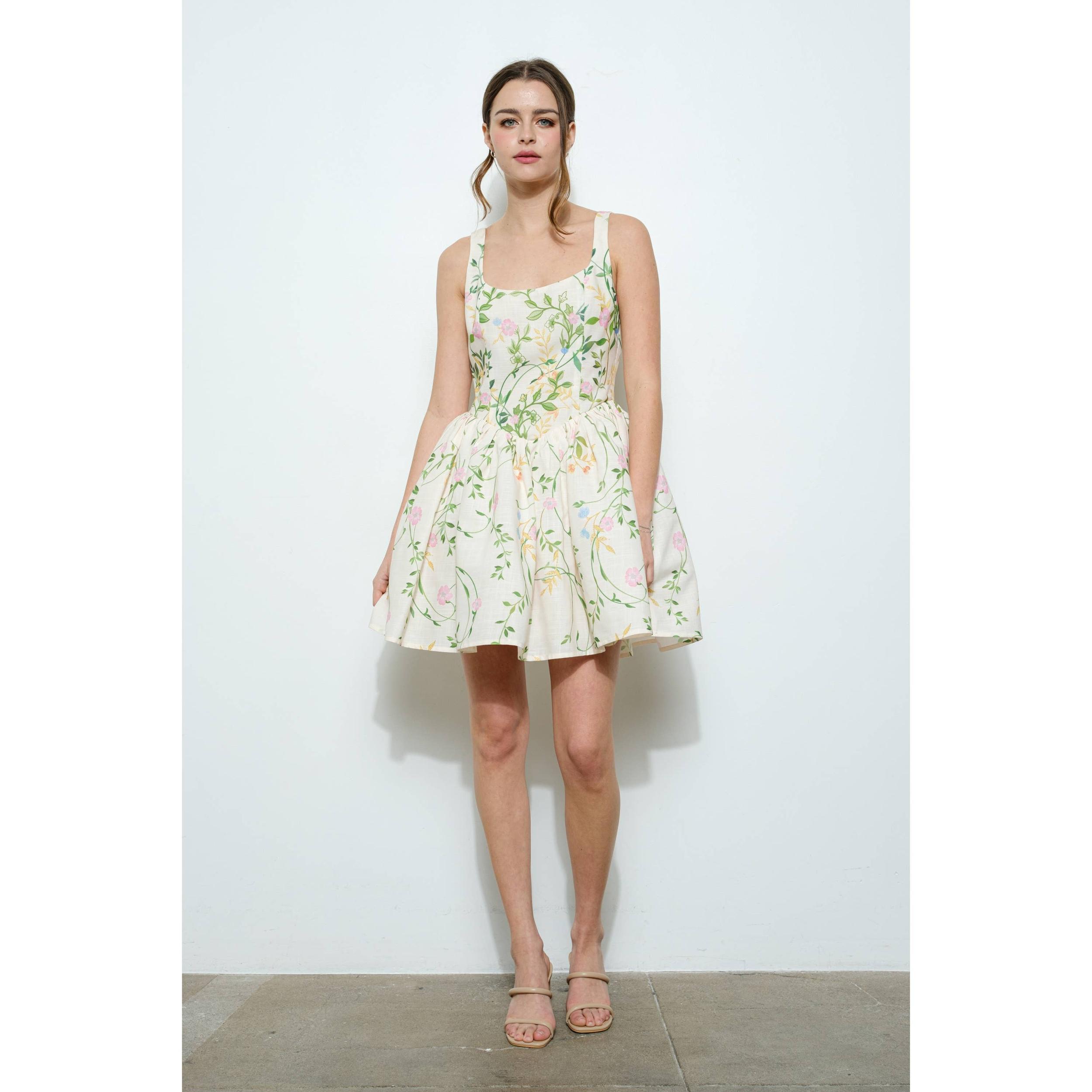 Adeline Flare Mini Dress Product Image