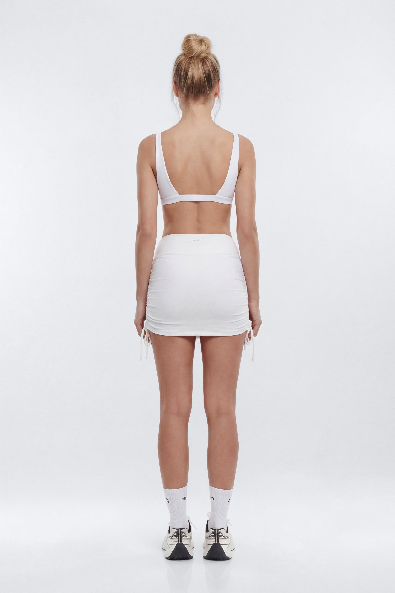 ButterSoft™ Side Ruched Skort - White Female Product Image