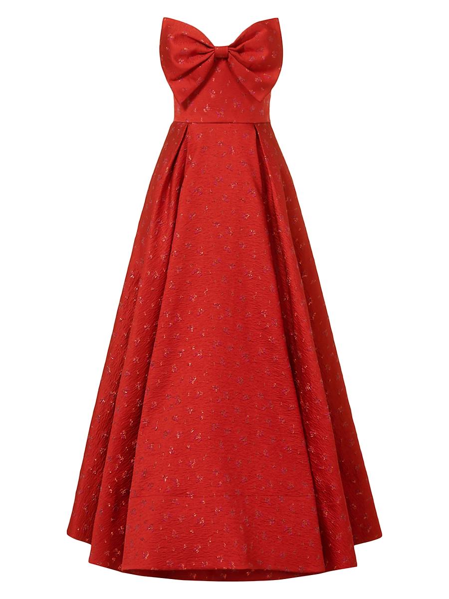 Womens Juliette Jacquard Bow Cocktail Dress Product Image