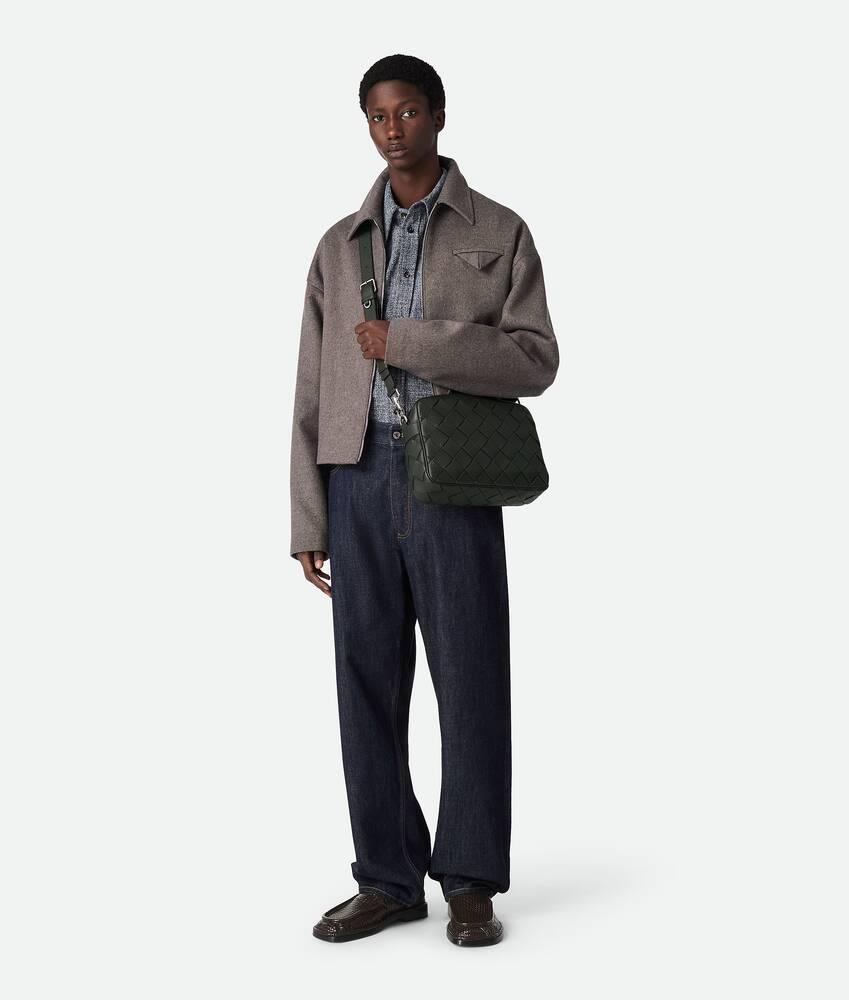 Men's Intrecciato Camera Bag in Dark green Product Image