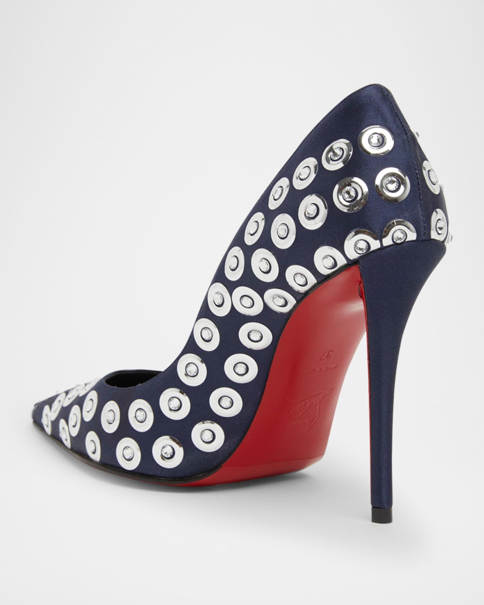 Miss Z Silk Crystal Red Sole Pumps Product Image