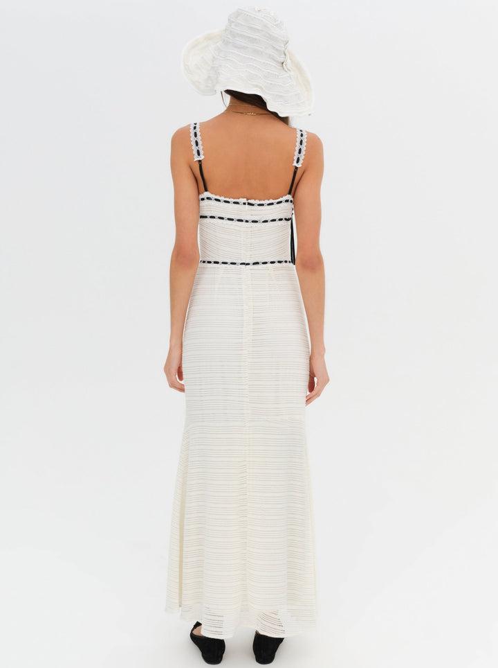 Mayfair Crochet Maxi Dress — Ivory Product Image