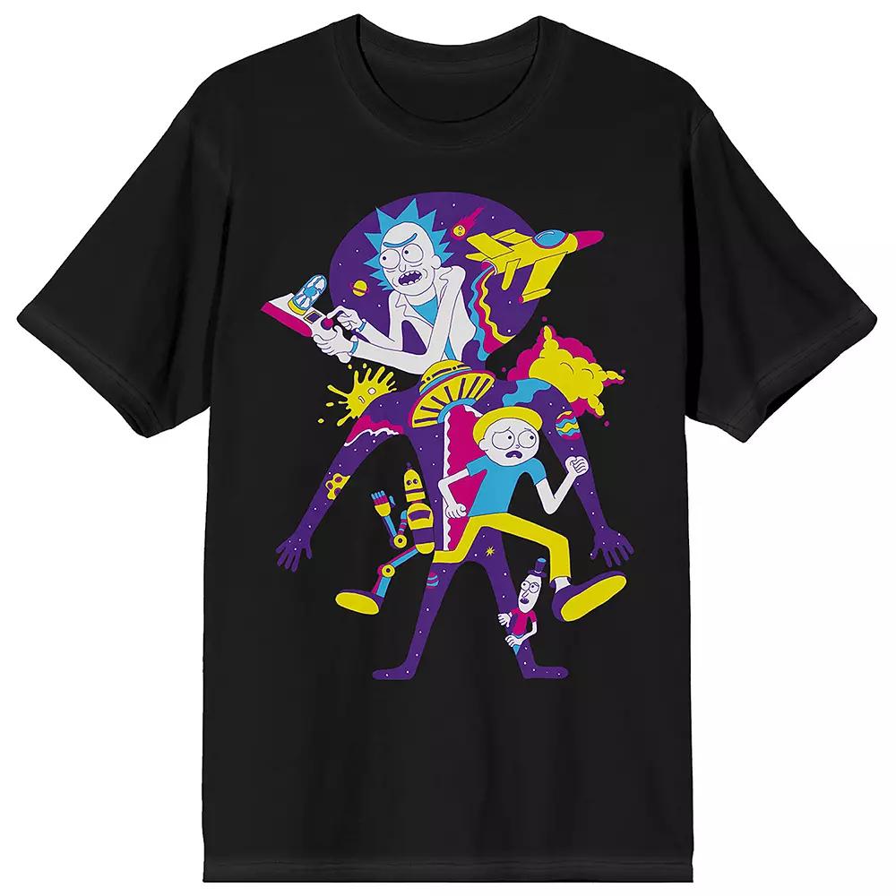 Men's Rick & Morty Retro Color Art Short Sleeve Graphic T-Shirt,  Product Image