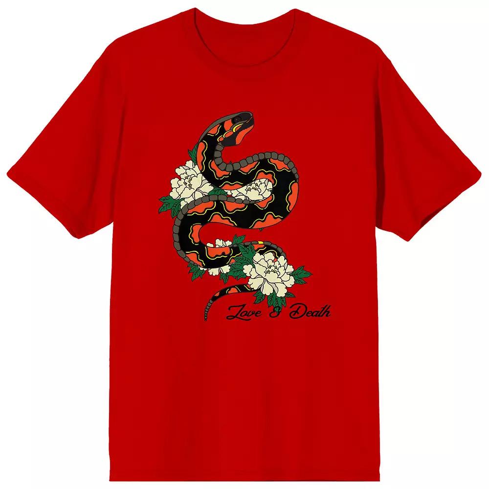 Men's Celestial Tropics Snake Tee, Size: XL, Red Product Image