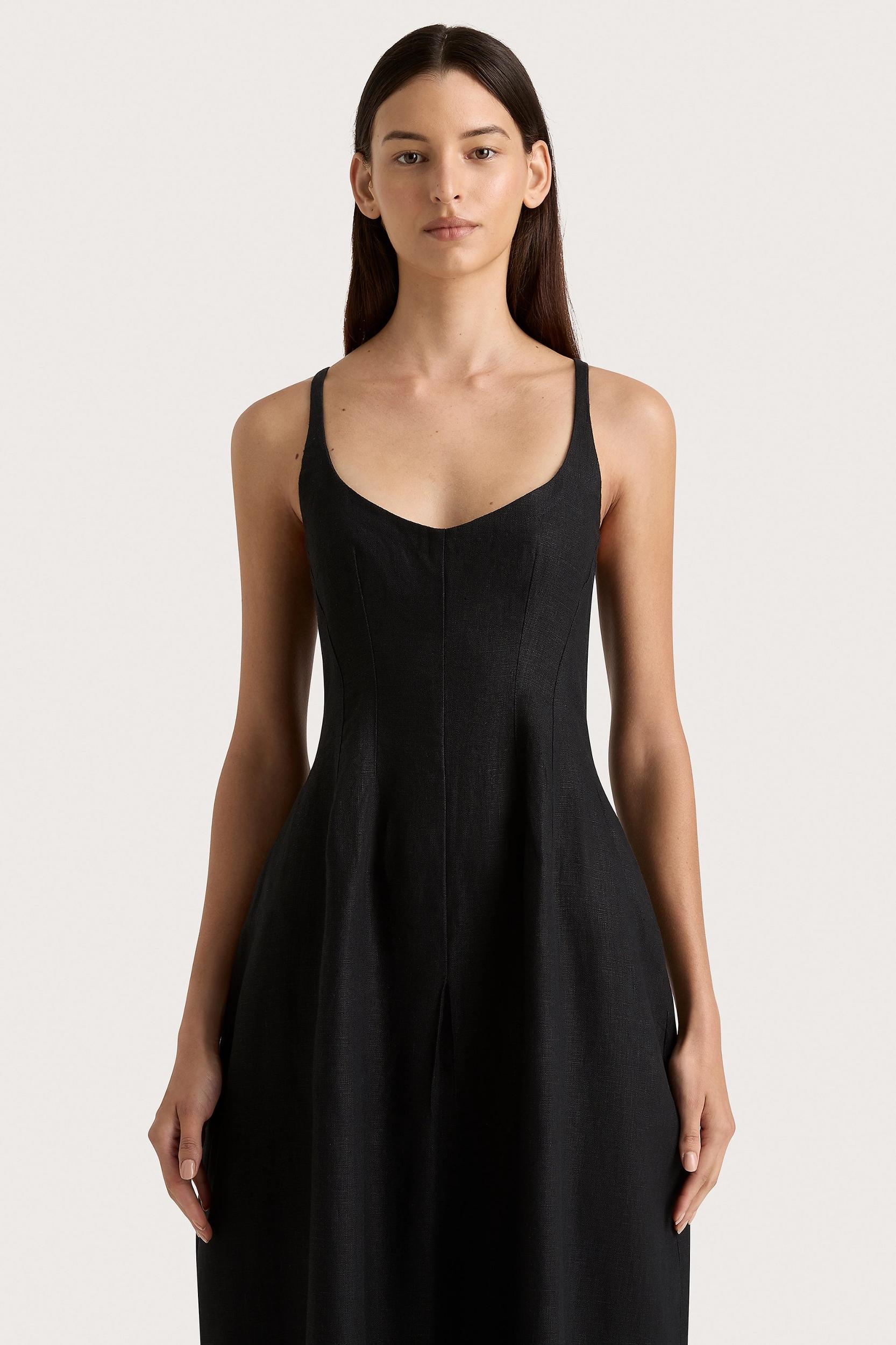 Sanne Midi Dress Black - Final Sale Product Image