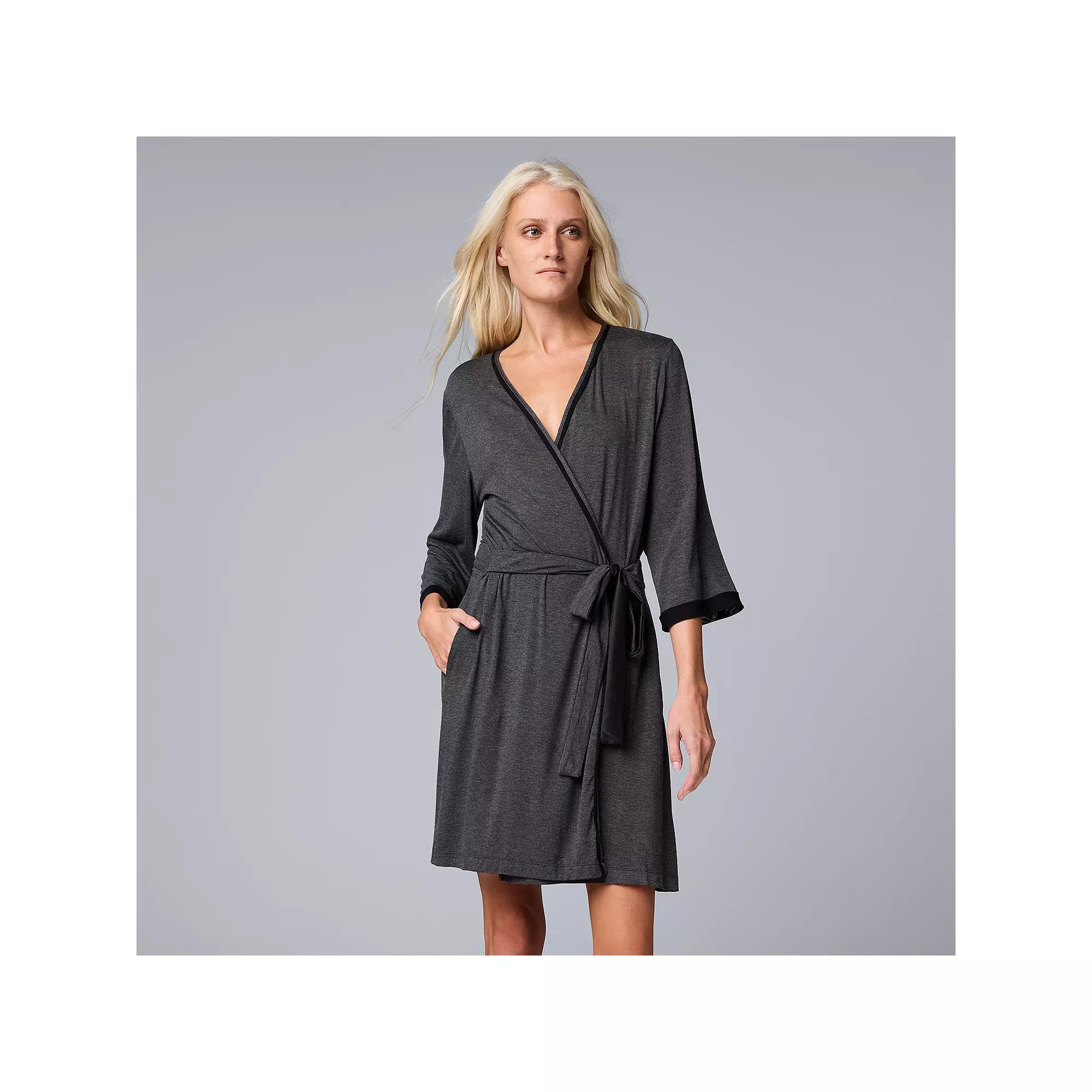 Women's Simply Vera Vera Wang Basic Luxury Wrap Robe,  Product Image