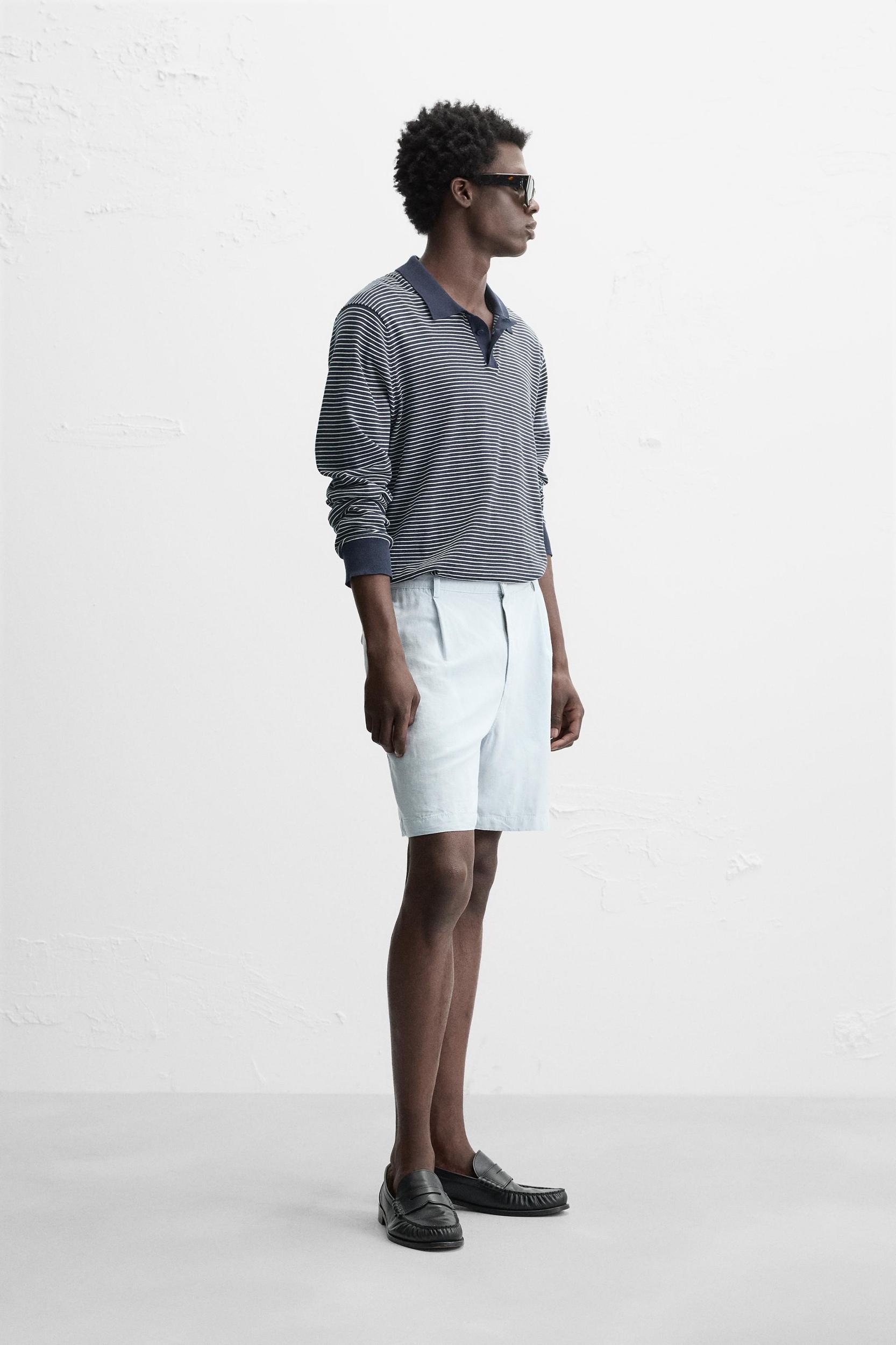 WASHED PLEATED SHORTS Product Image