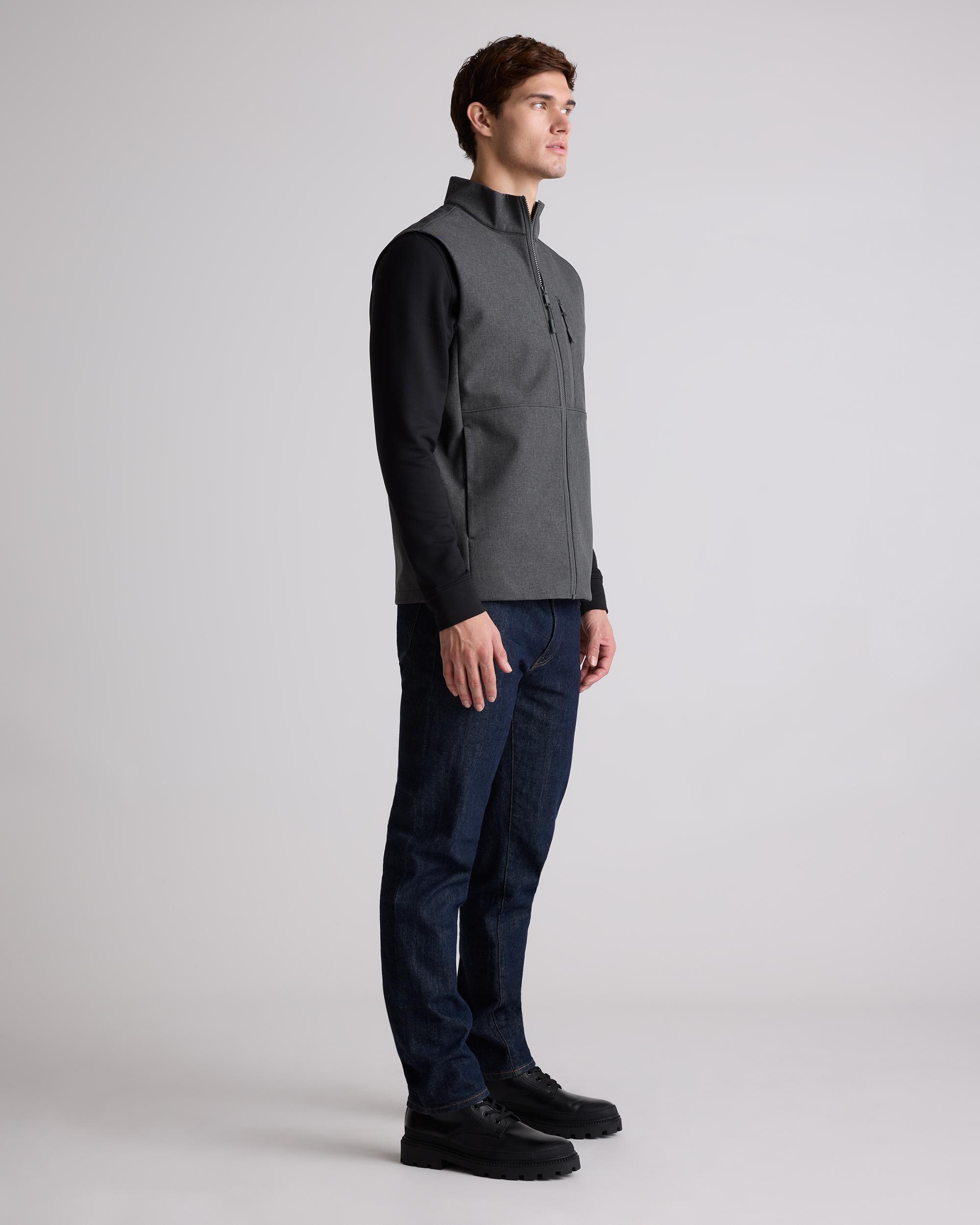 Quince | Men's Softshell Fleece-Lined Full-Zip Vest Recycled Polyester Product Image