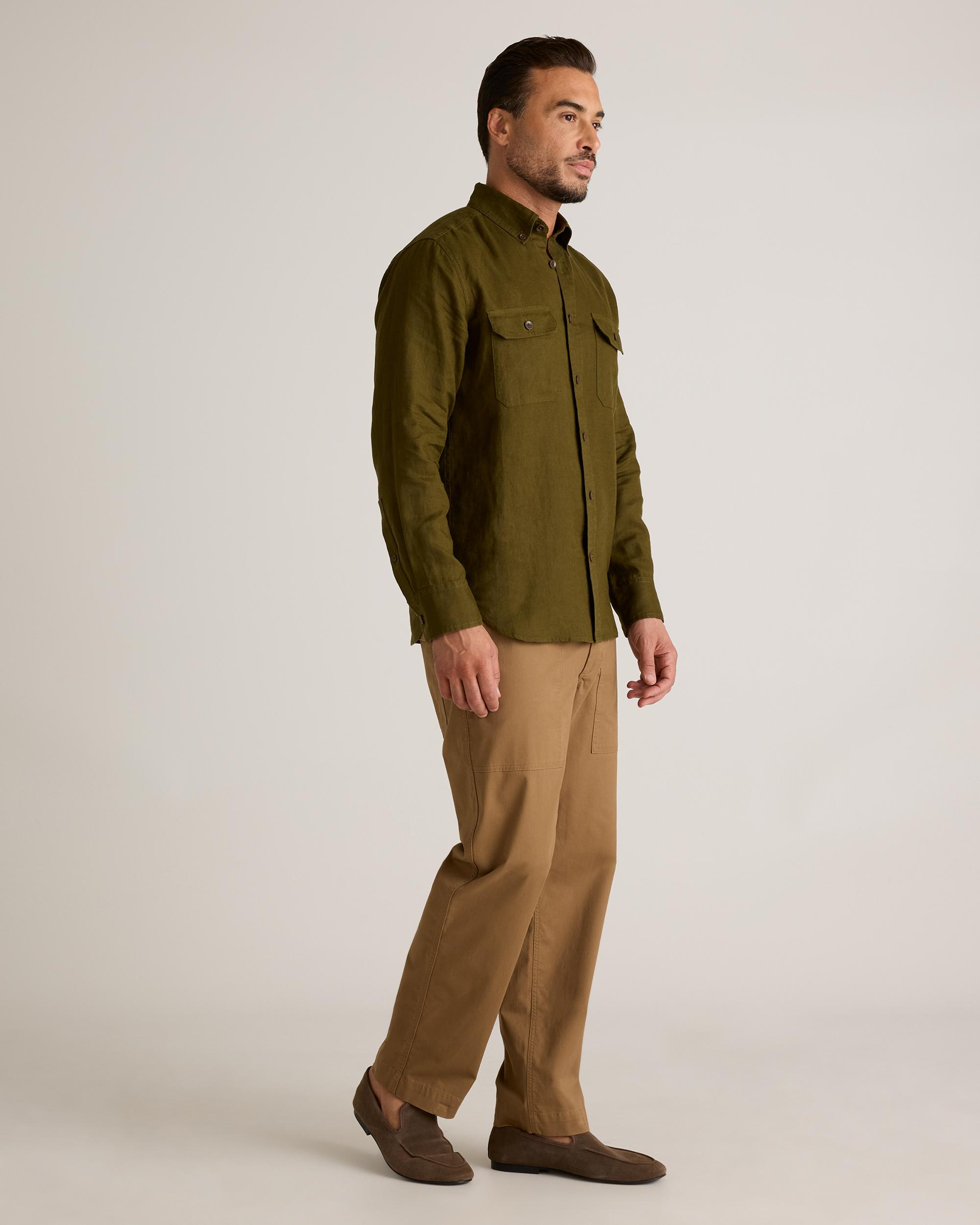 Quince | Men's 100% European Linen Utility Shirt Product Image