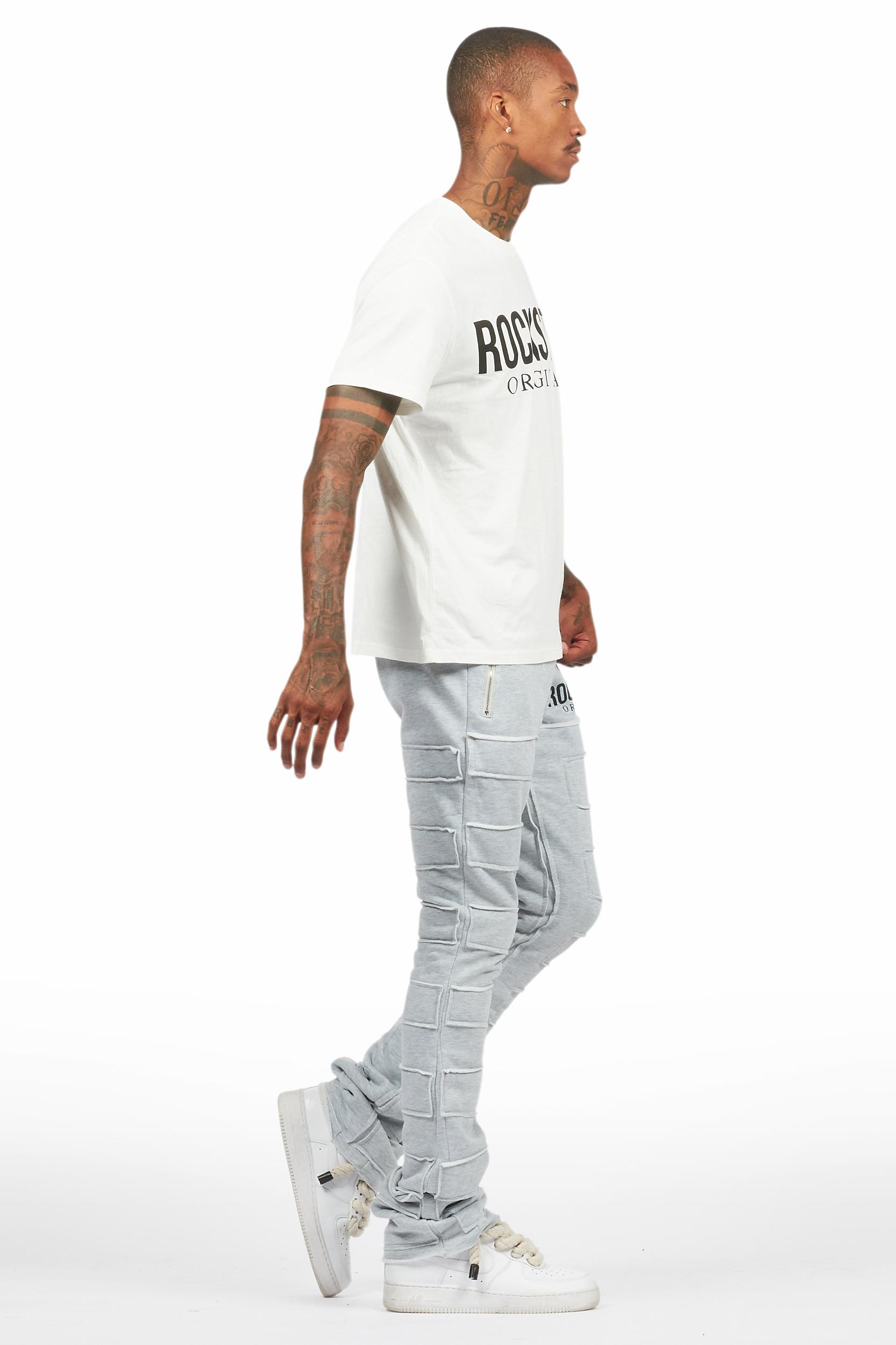 Emilio Heather Grey T-Shirt/Stacked Flare Track Set Male Product Image
