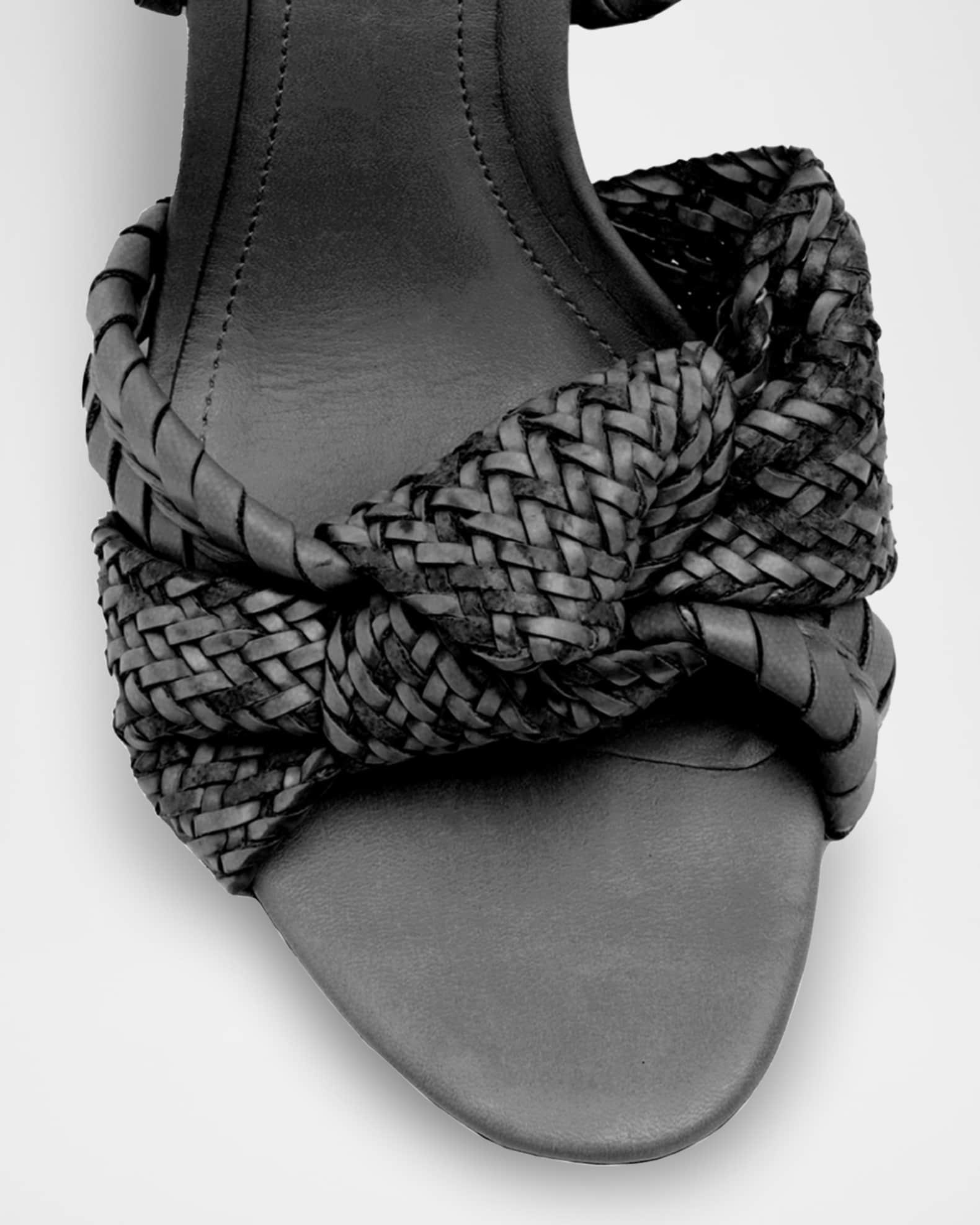 Khari Knotted Leather Ankle-Strap Sandals Product Image