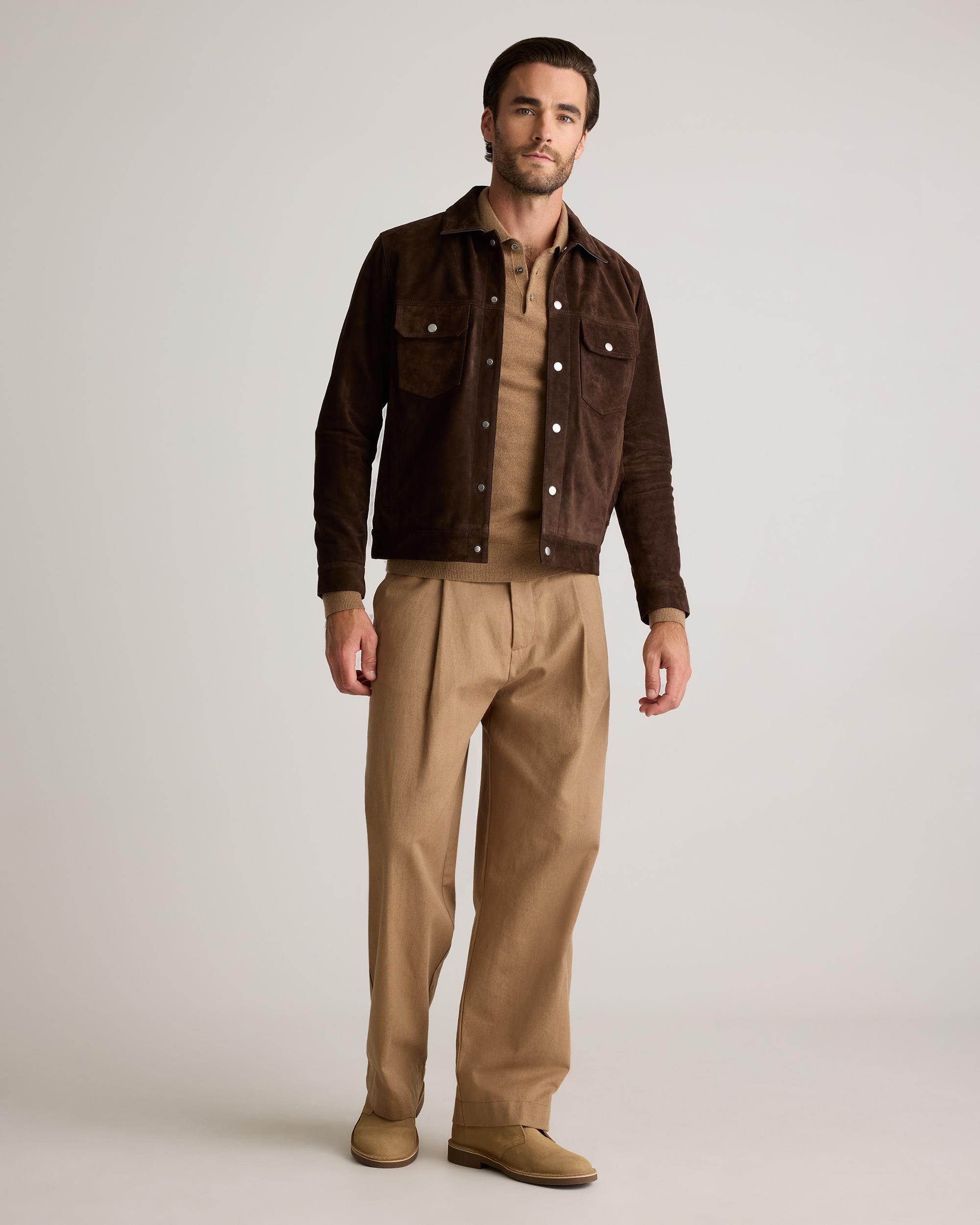 Quince | Men's Italian Suede Trucker Jacket Suede Leather Product Image