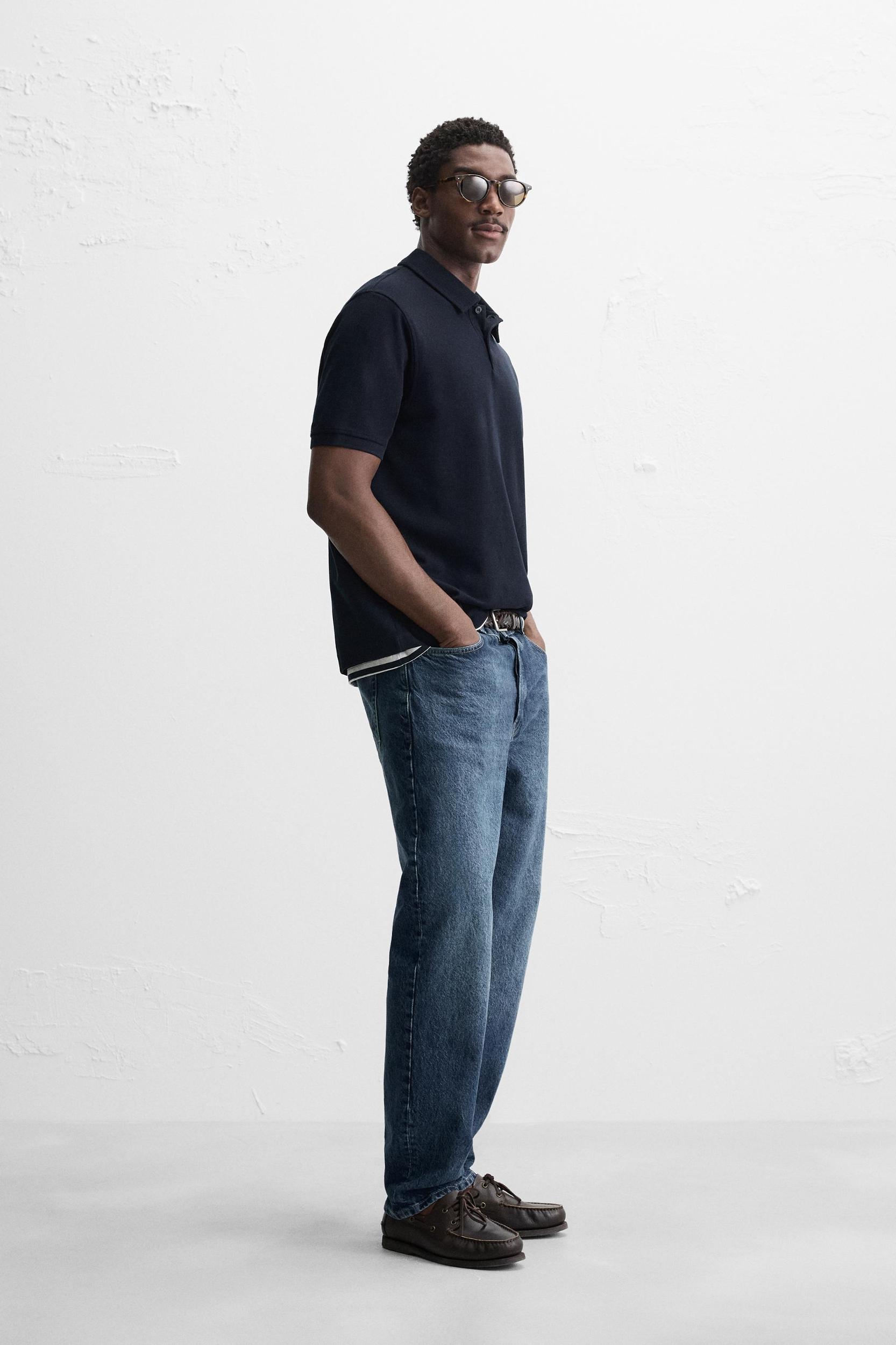 BASIC TEXTURED POLO SHIRT Product Image