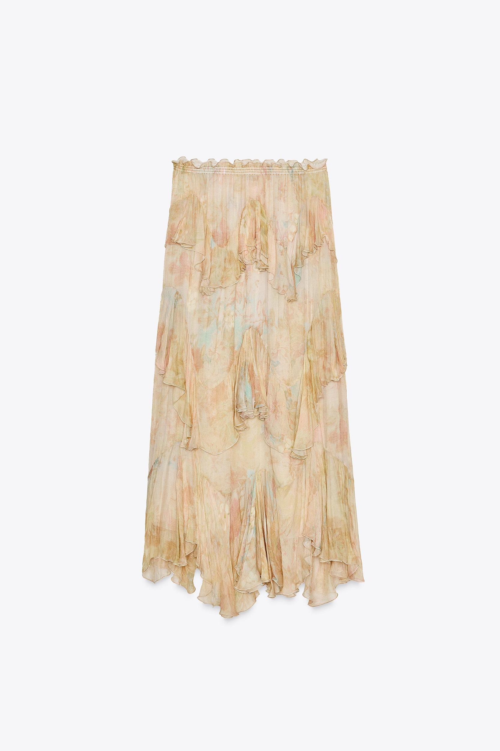 ZW COLLECTION PRINTED RUFFLE SKIRT Product Image